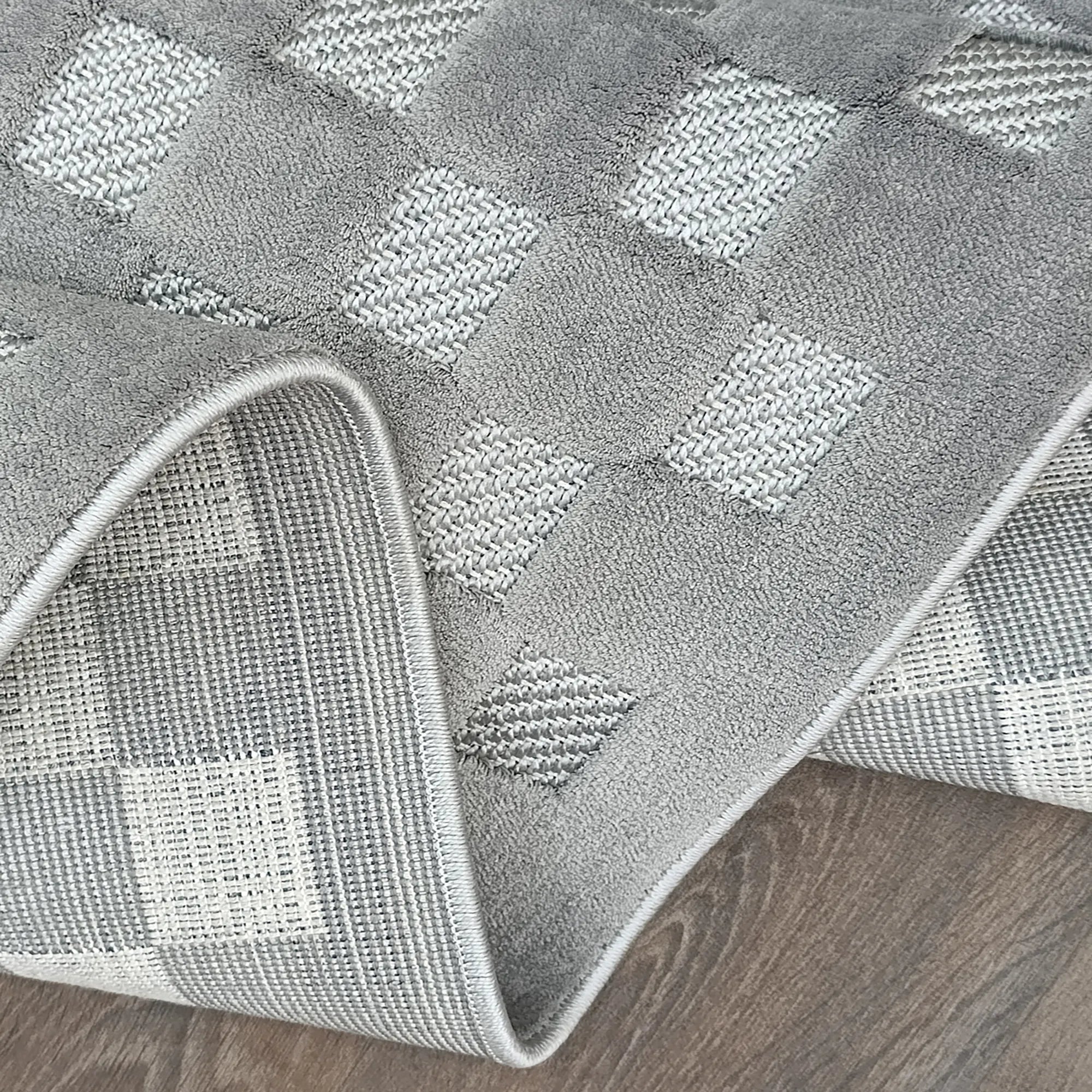 Modern Grid Rug Gray - Bella Rugs
