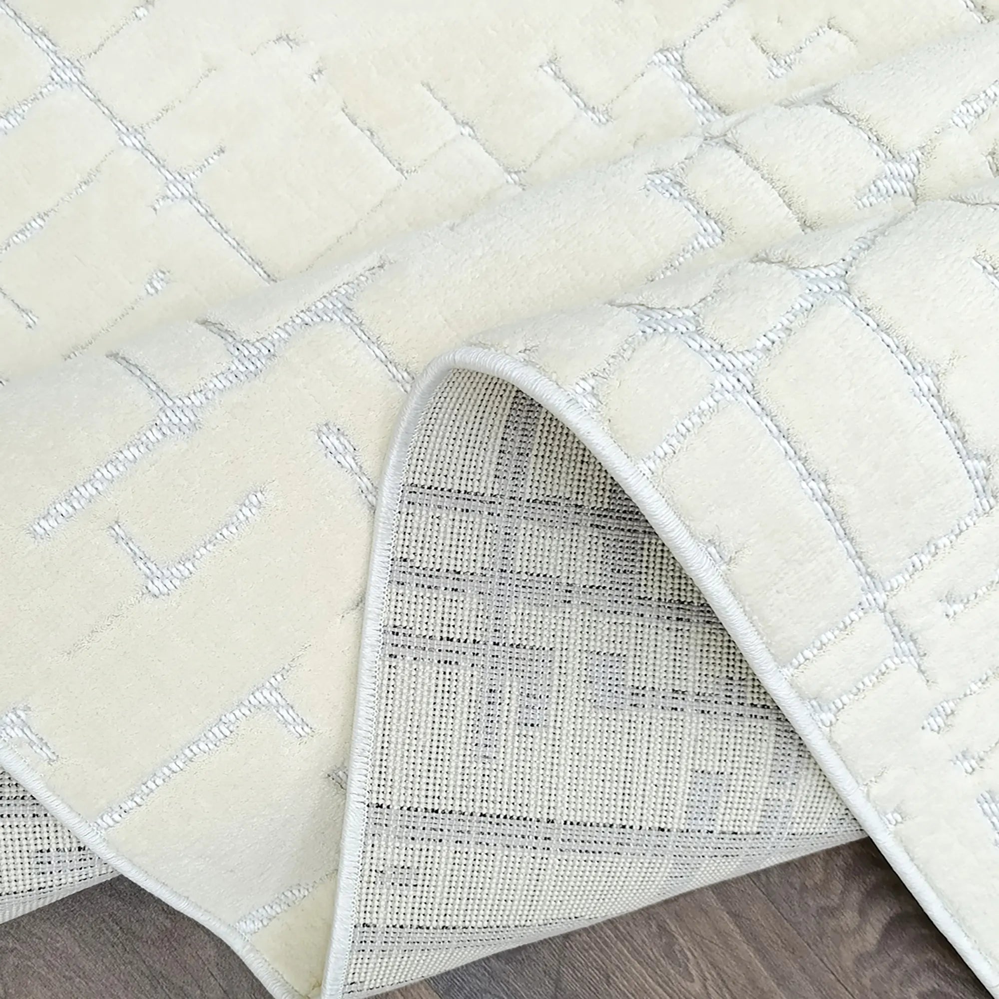 Nordic Texture Rug White - Bella Rugs