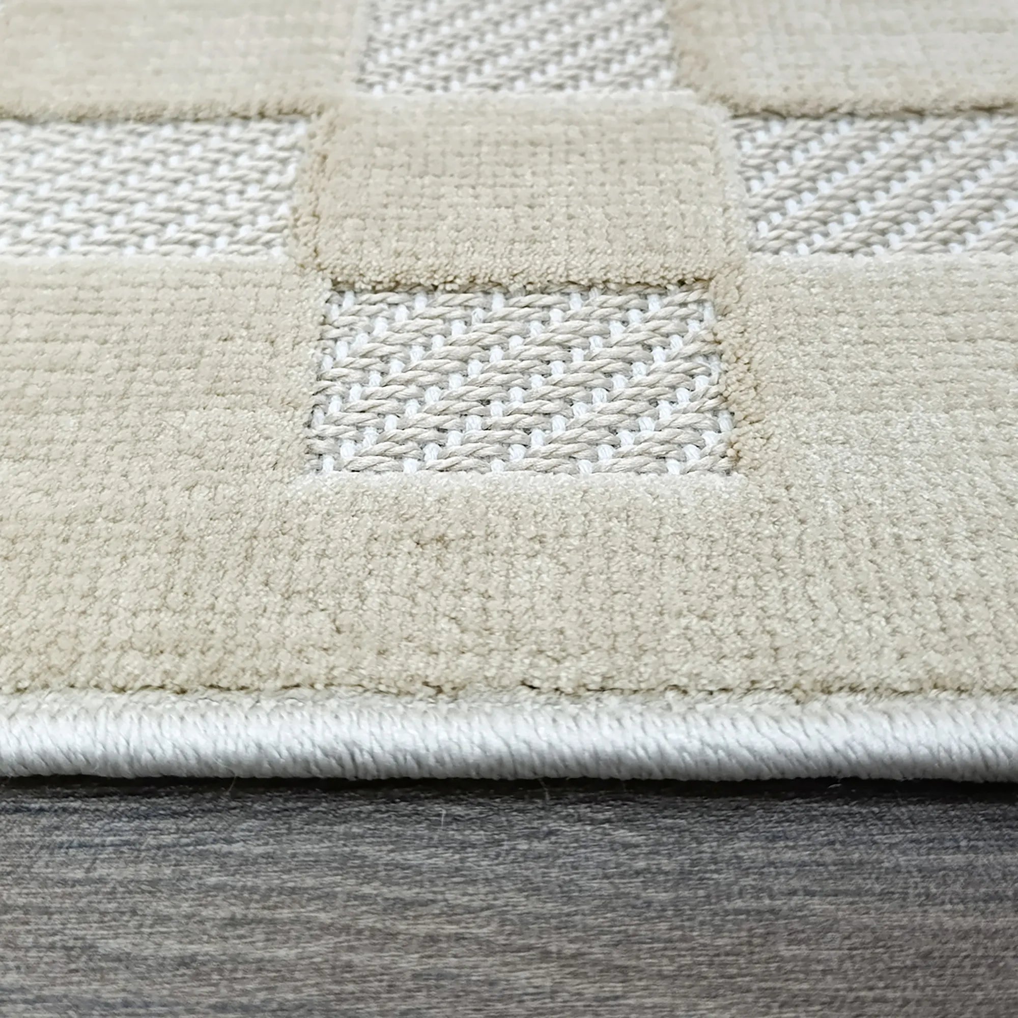 Scandi Grid Rug Beige - Bella Rugs