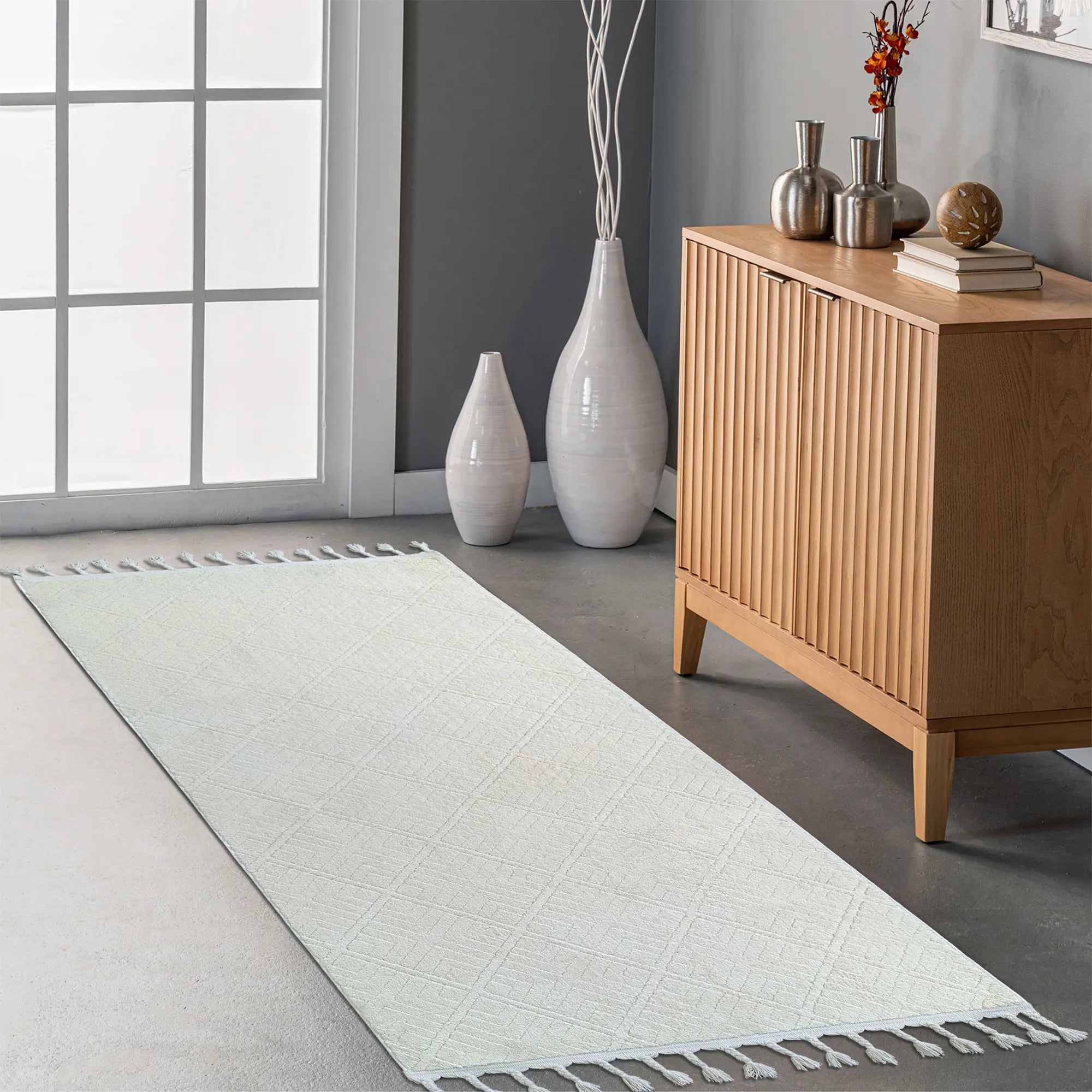 Scandi Touch Rug White - Bella Rugs