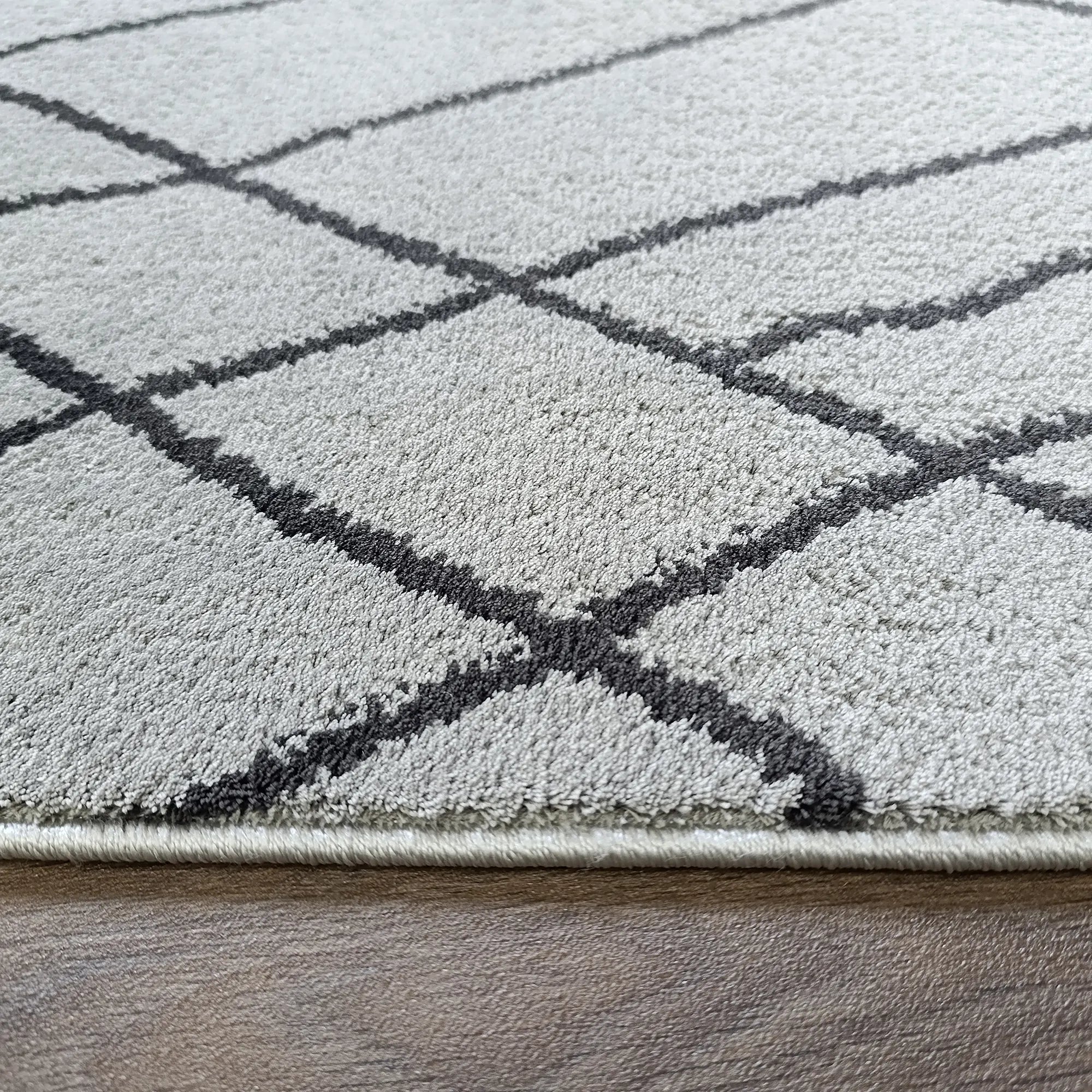 Vertical Slanted Lines Anthracite - Bella Rugs