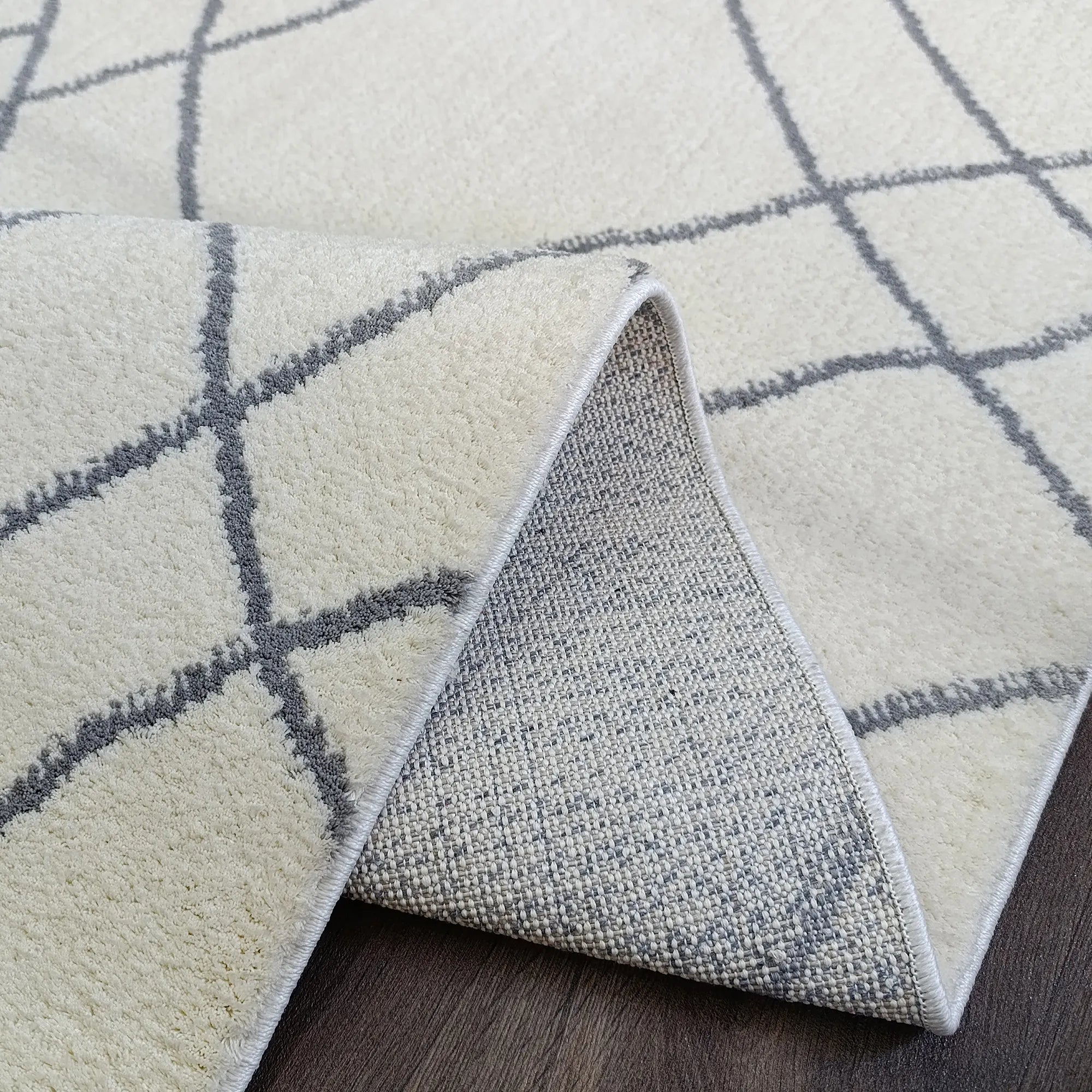 Vertical Slanted Lines Rug Gray - Bella Rugs