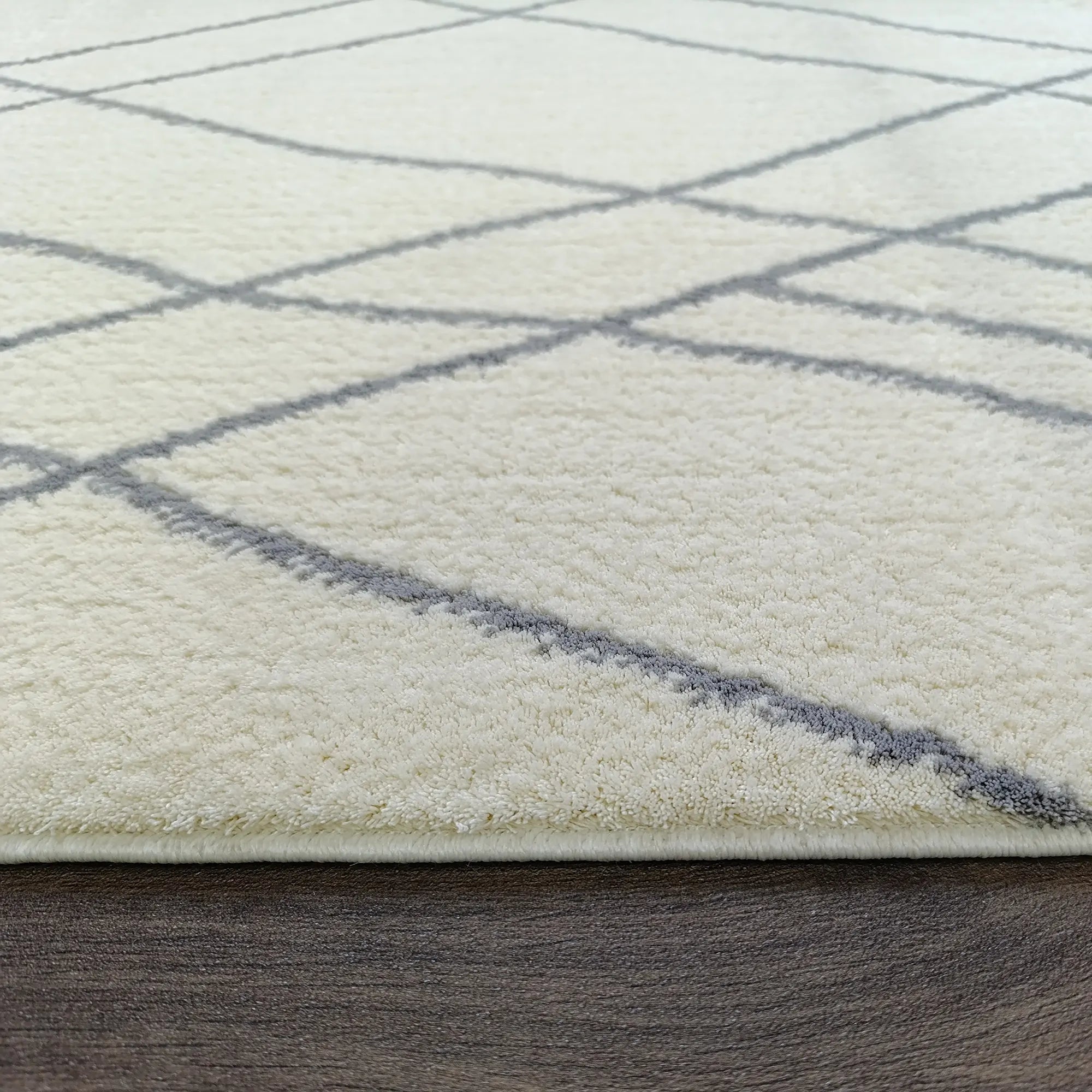 Vertical Slanted Lines Rug Gray - Bella Rugs