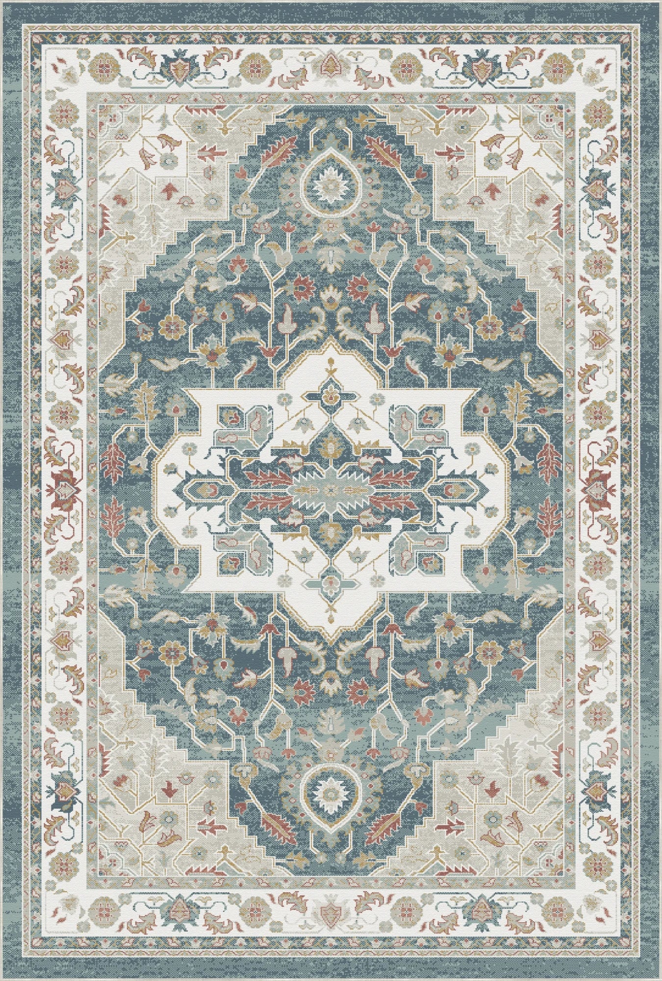 Blauer Canyon Teppich in Türkis