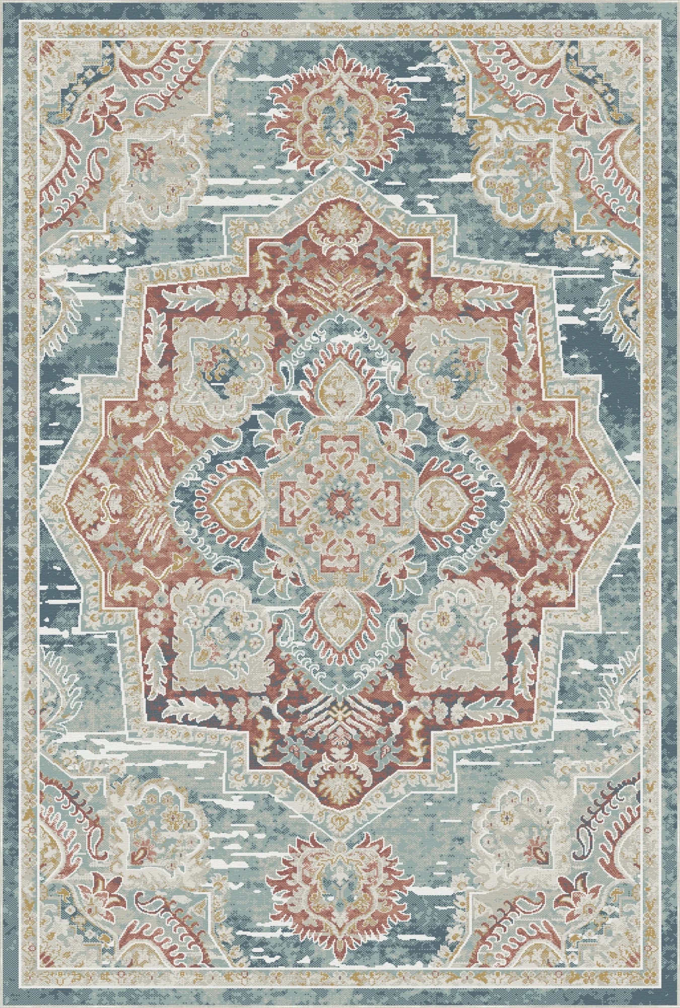 Saphirblaues Wappenmosaik