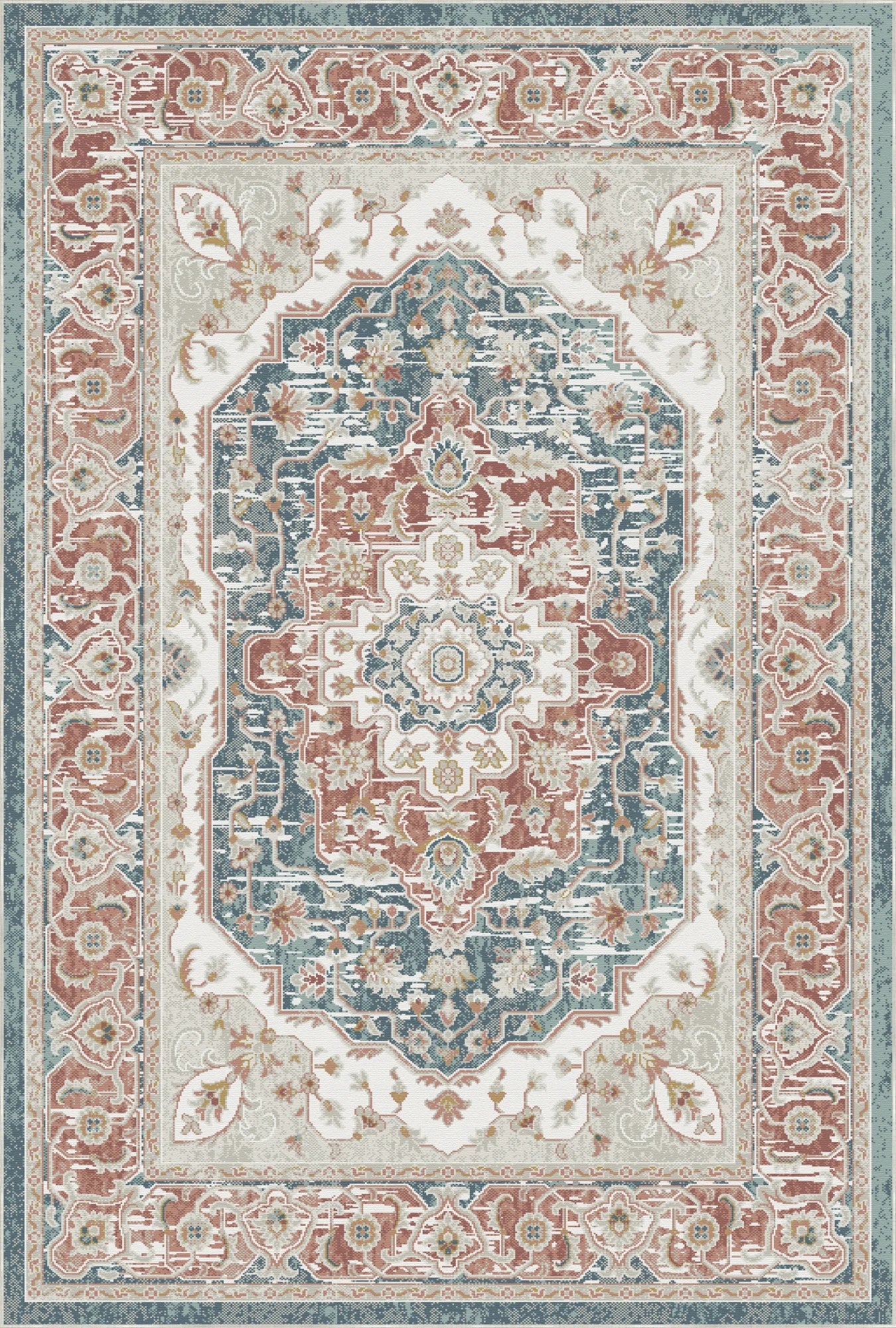 Regency Verziertes Medaillon Blau