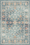 Majestic Teal Medallion Teppich Blau