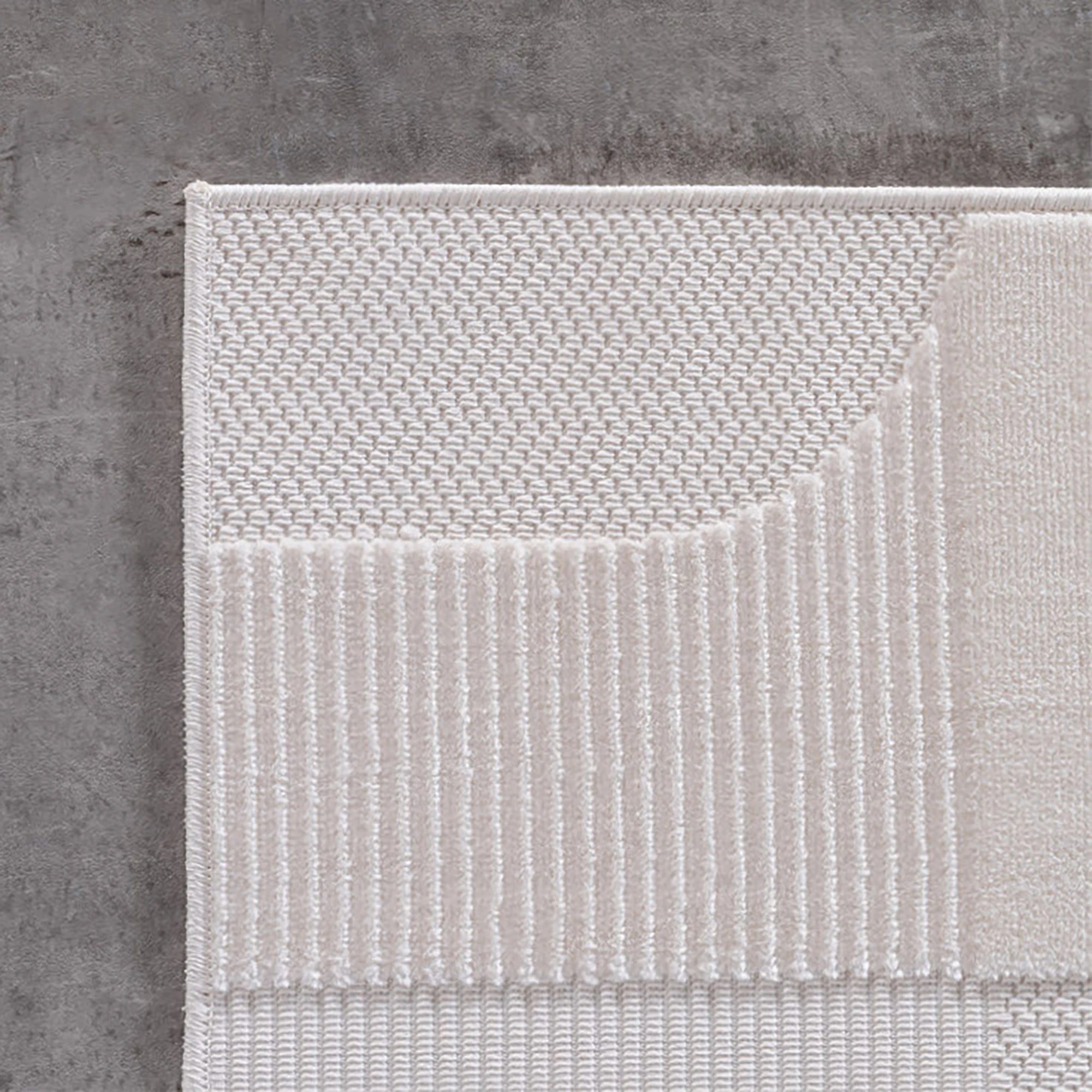 3D-Design-Teppich Creme