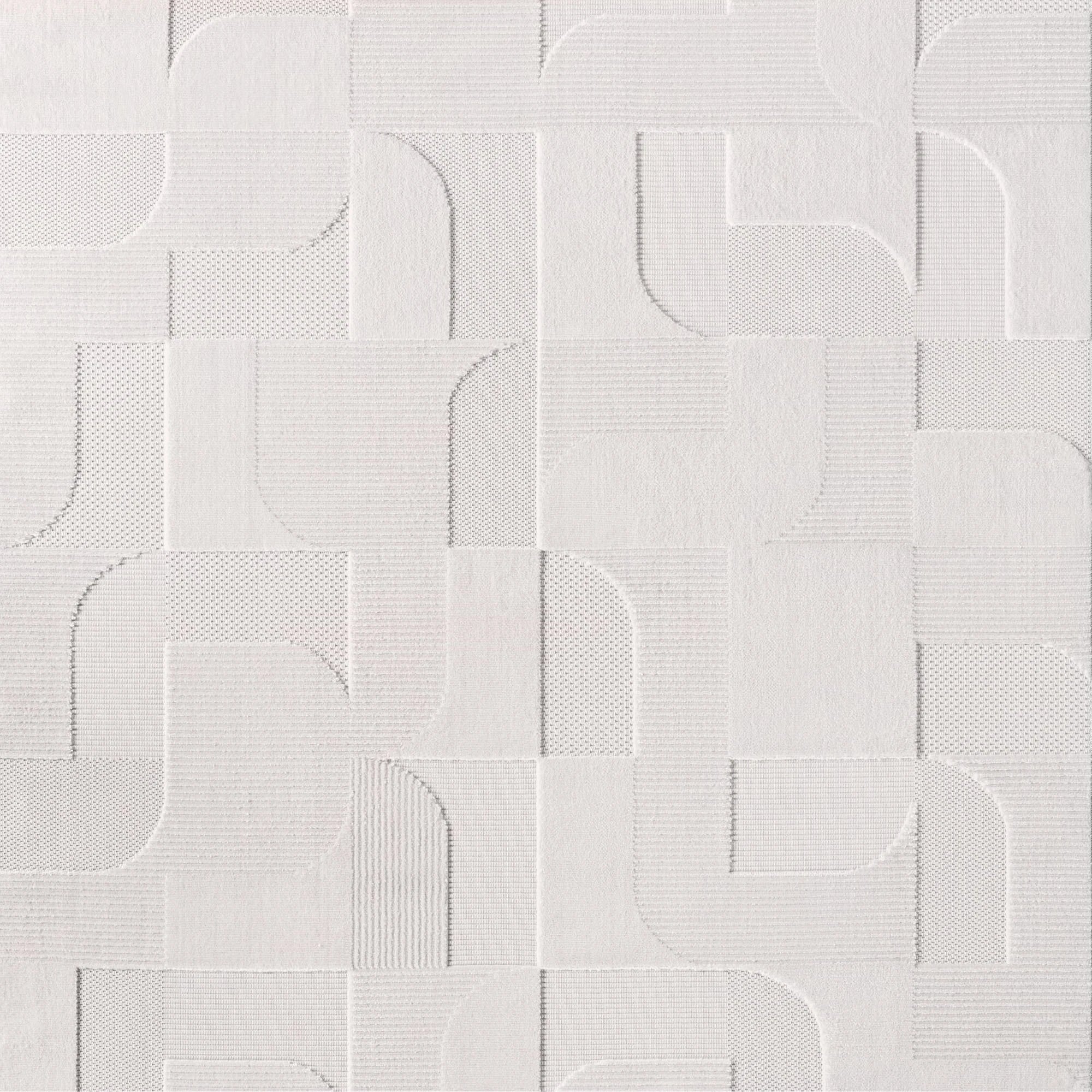 3D-Design-Teppich Creme