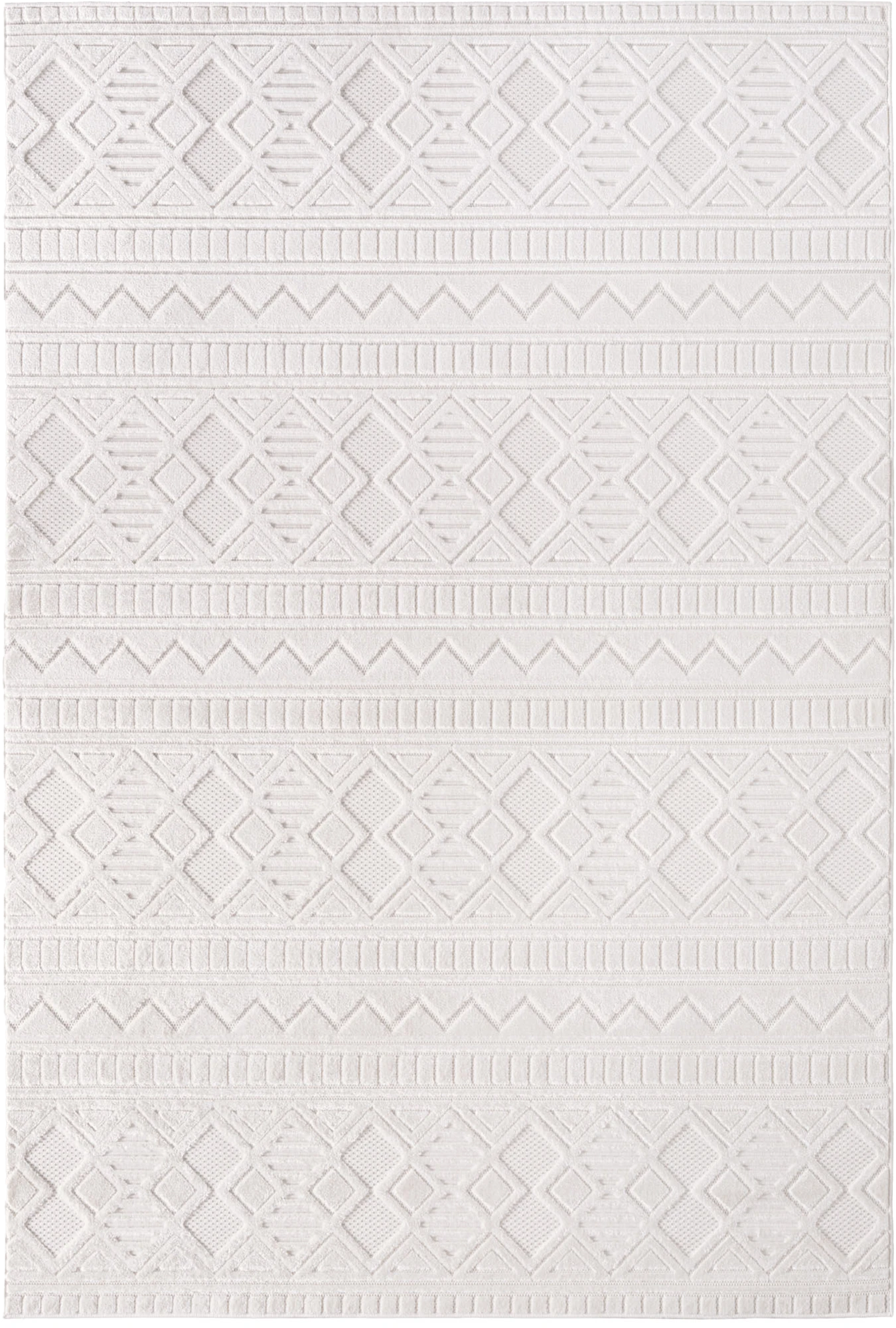 3D-Design Chic Teppich Creme