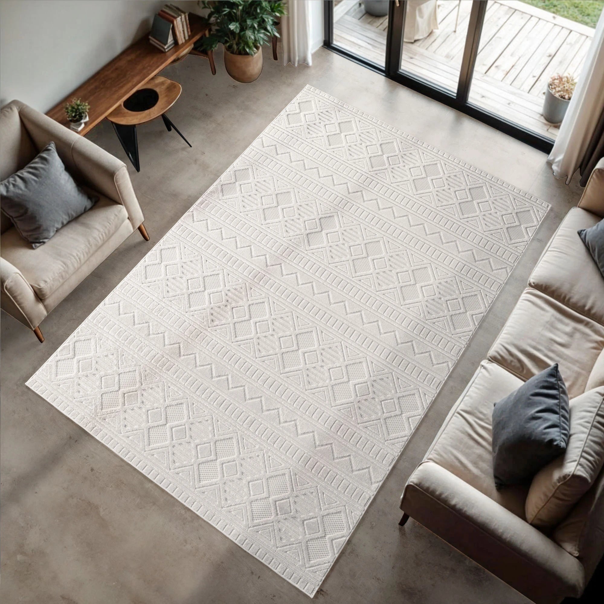 3d Design Chic Rug Cream
