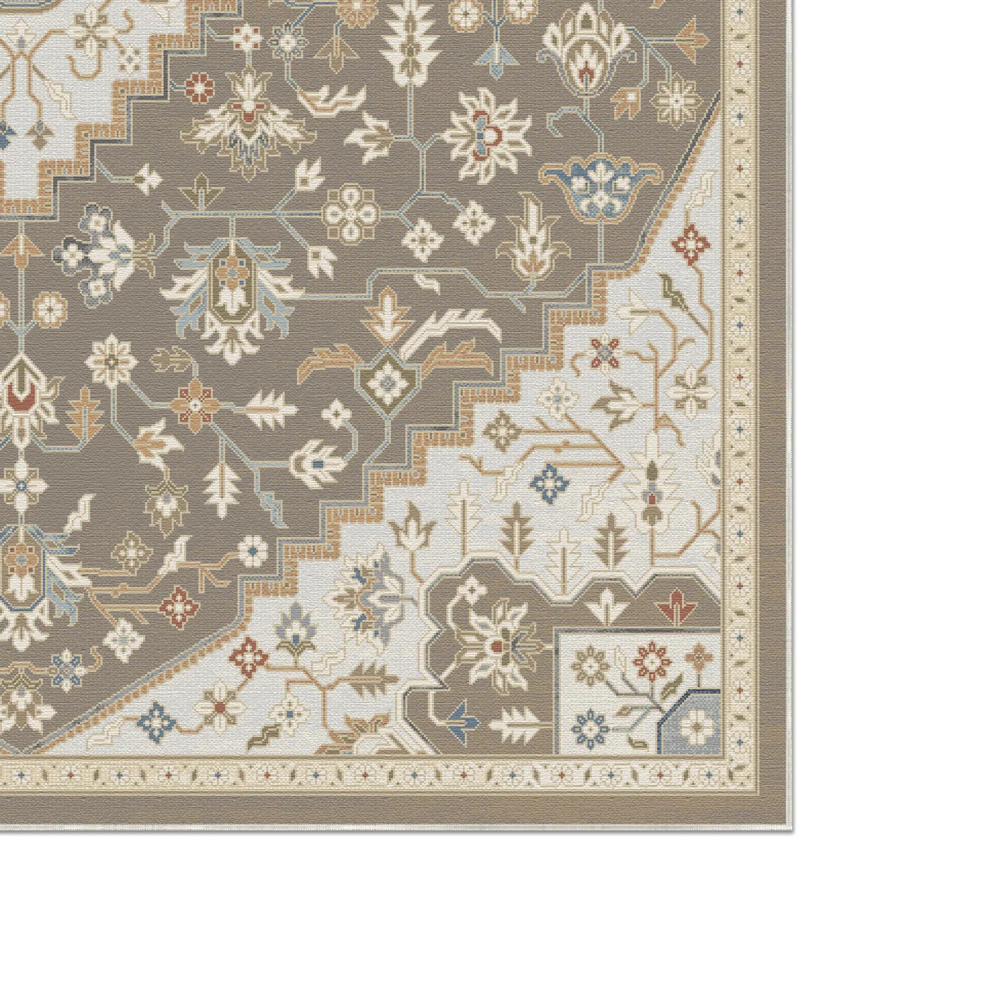 Pearl Mink Medallion Teppich