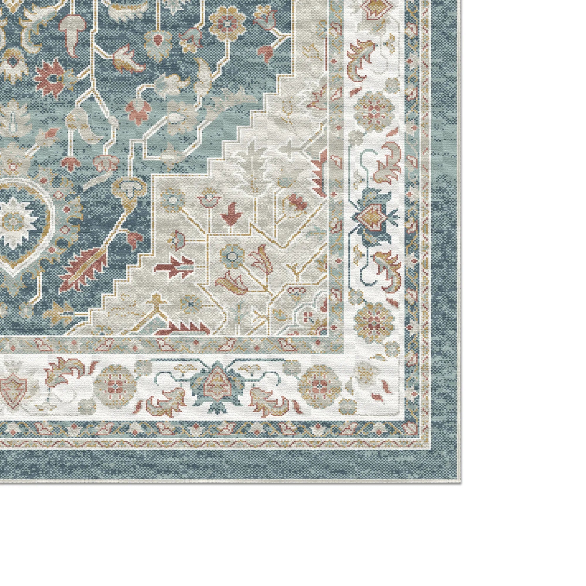 Blauer Canyon Teppich in Türkis