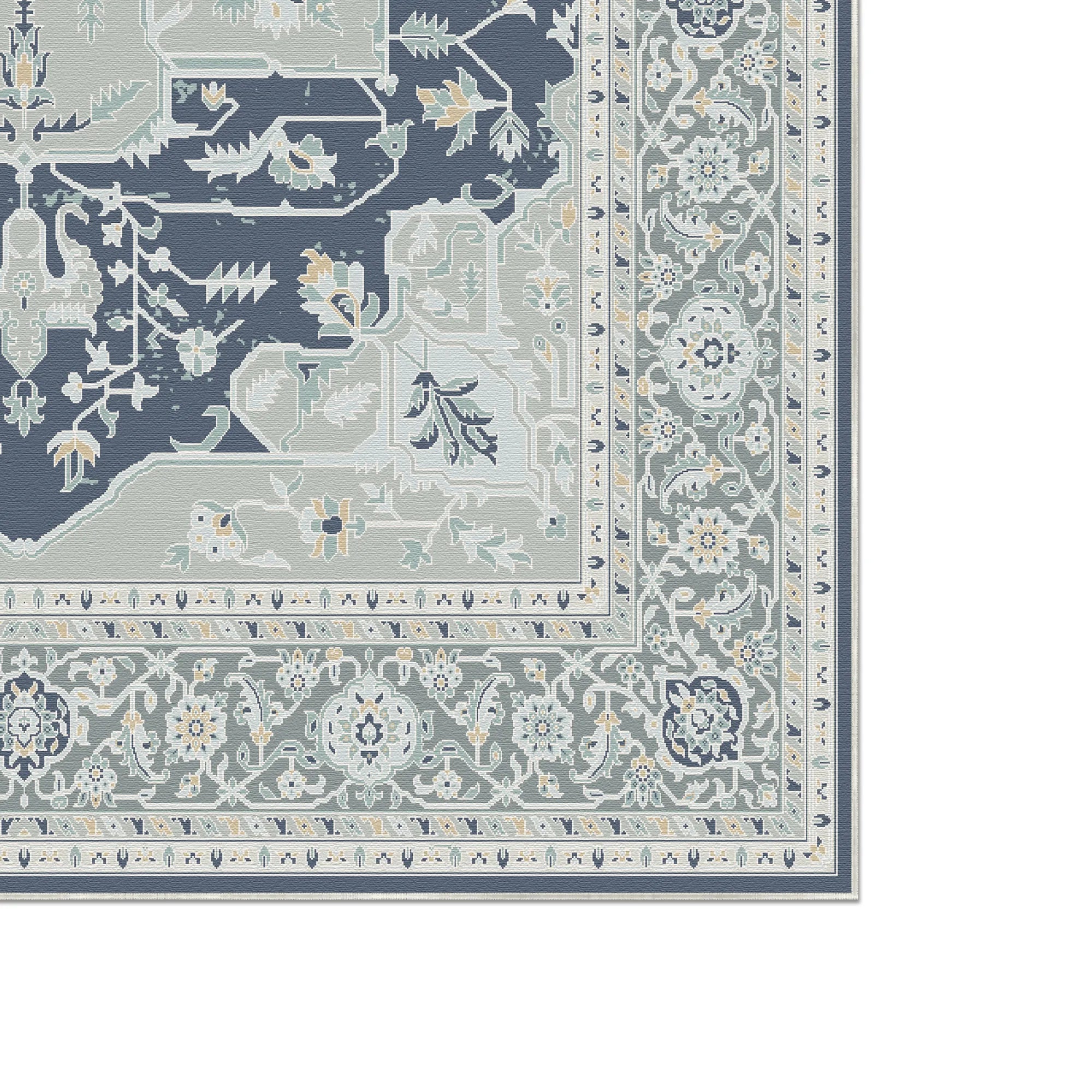 Aura Navy Alabaster Teppich