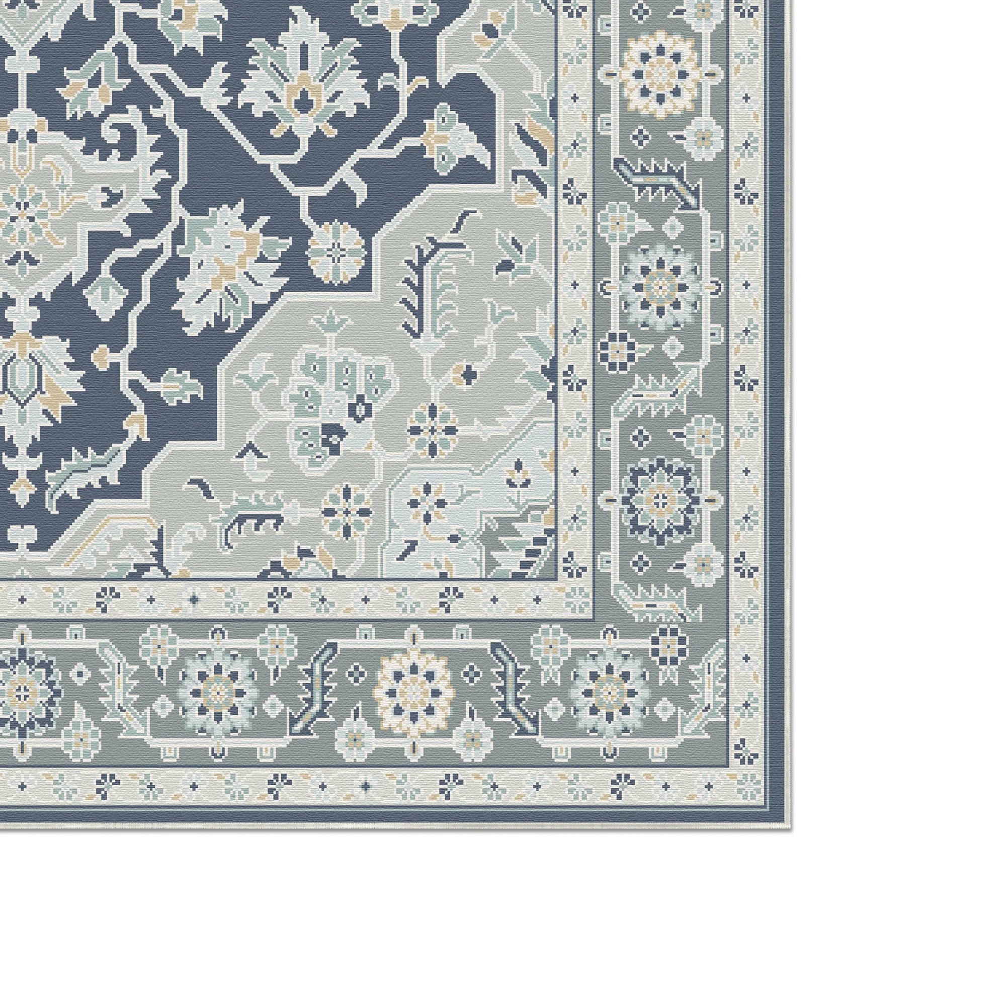 Lyra Alabaster Navy Teppich