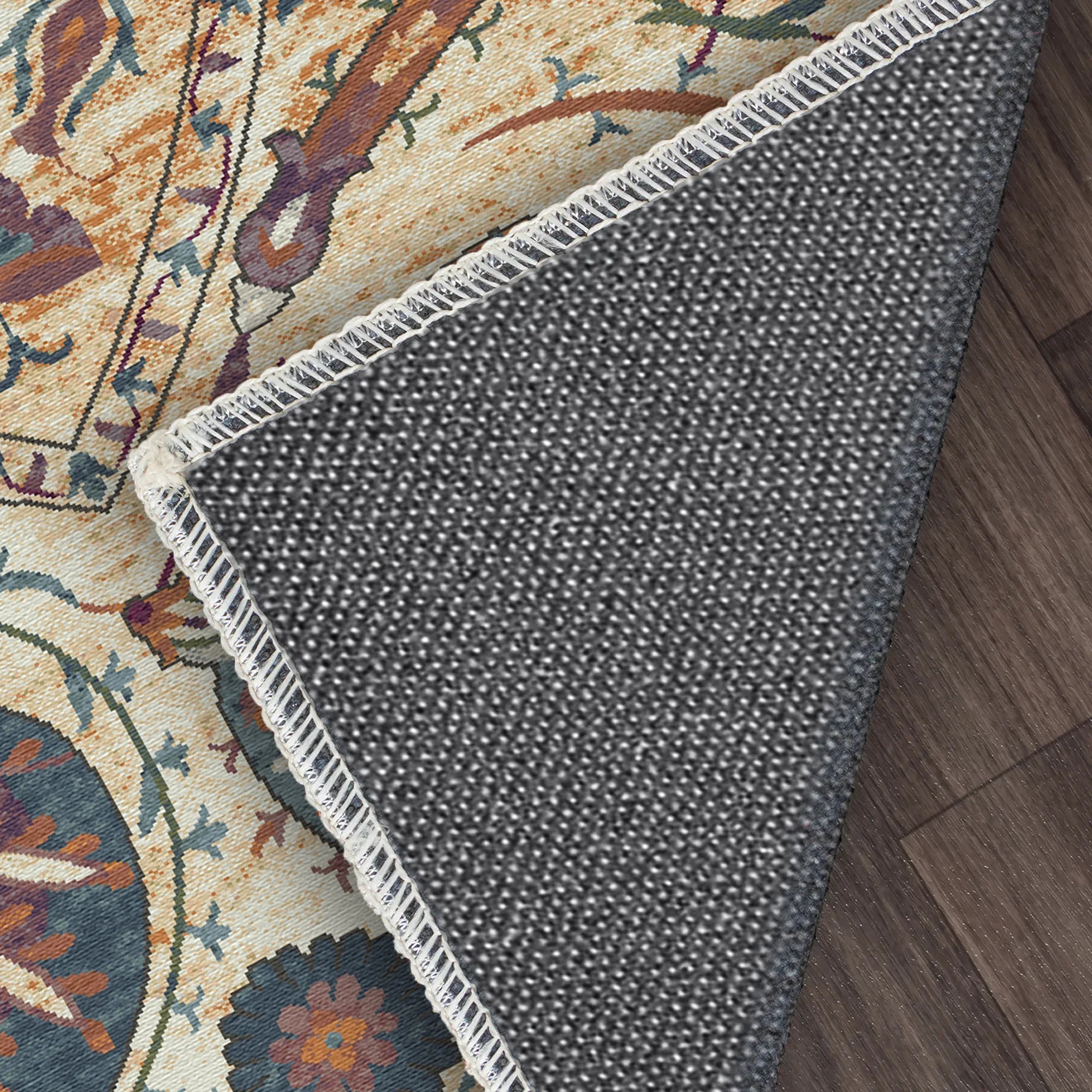 Waschbarer Teppich mit Böhmischem Medaillonmuster