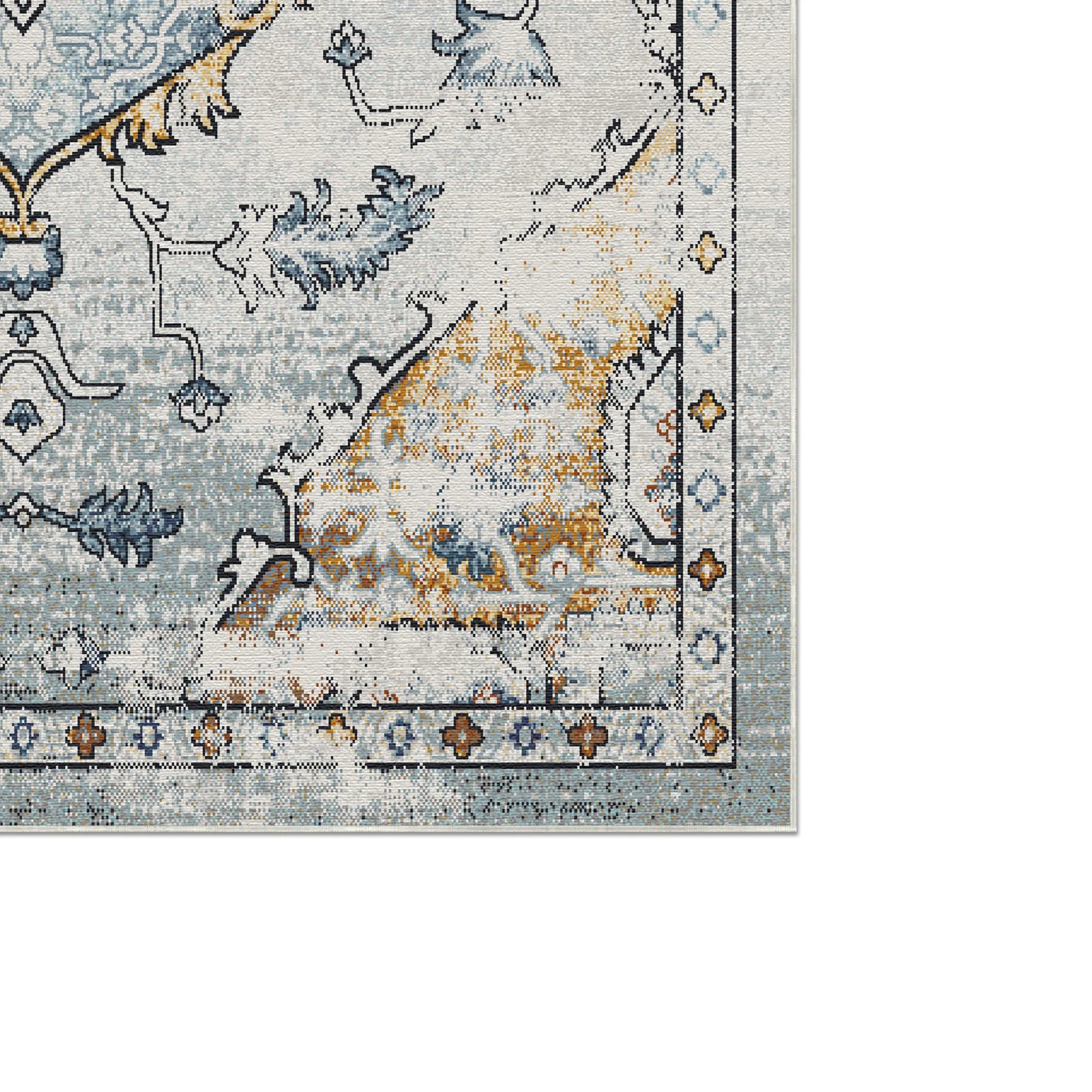 Zeitloser Oushak Gold Erbstückteppich