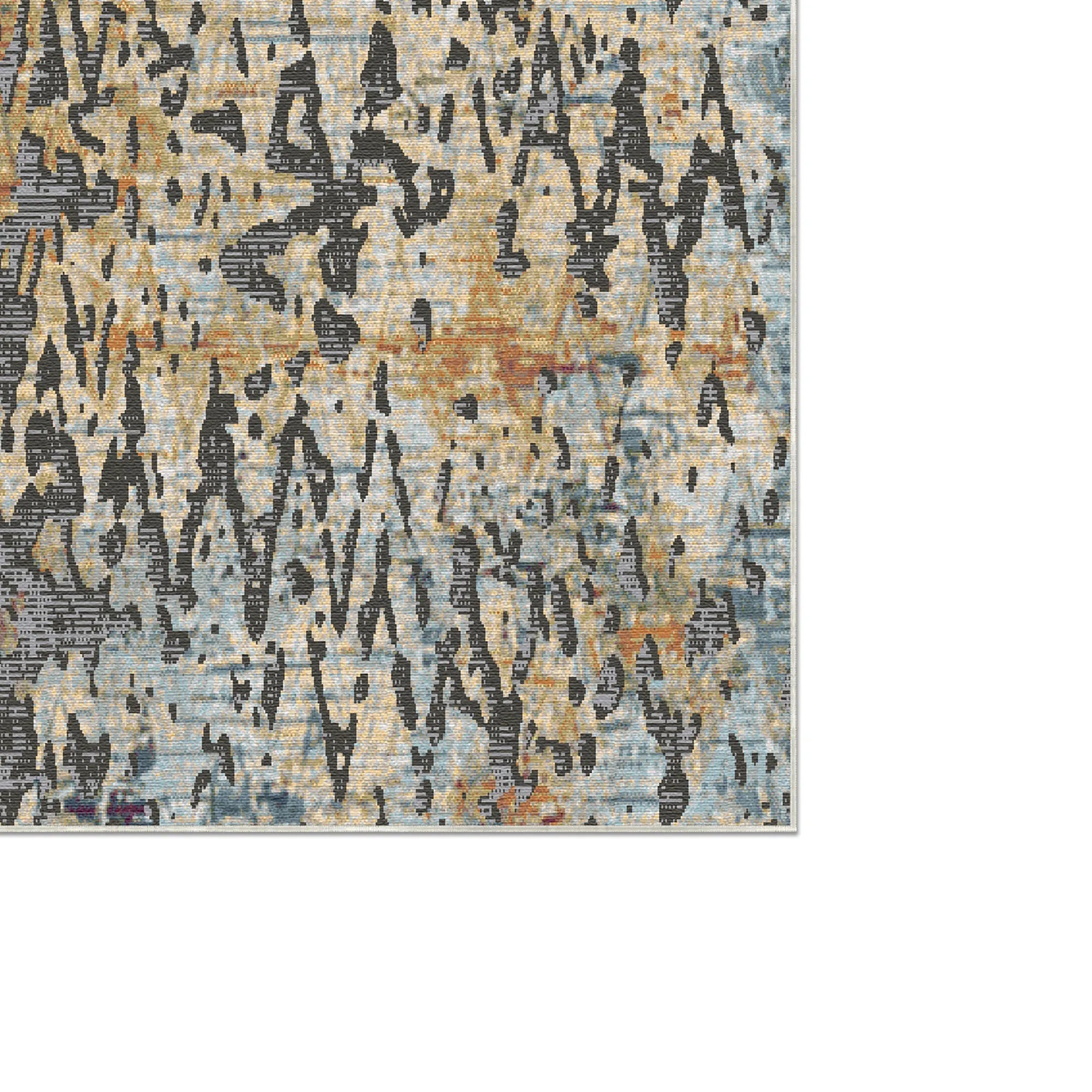 Reykjavik Pulse Abstrakter Waschbarer Teppich