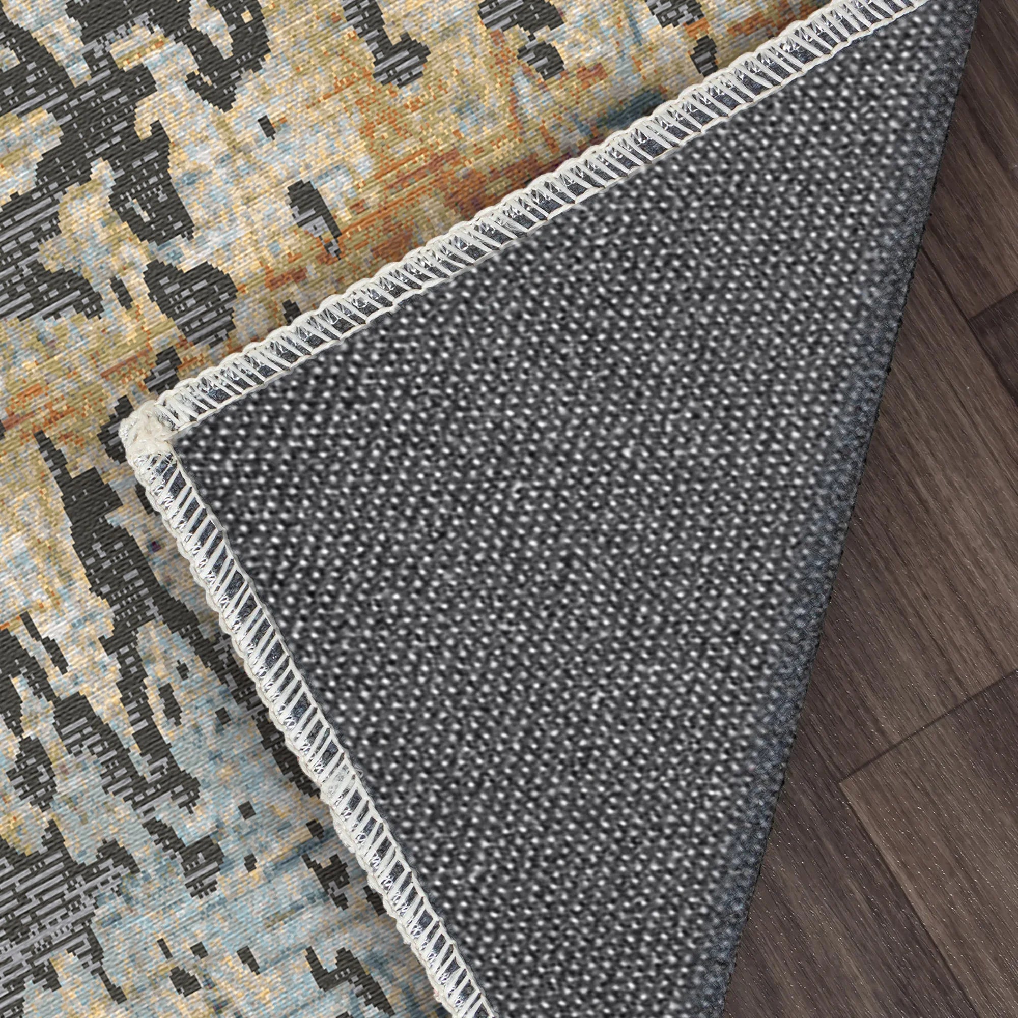 Reykjavik Pulse Abstrakter Waschbarer Teppich