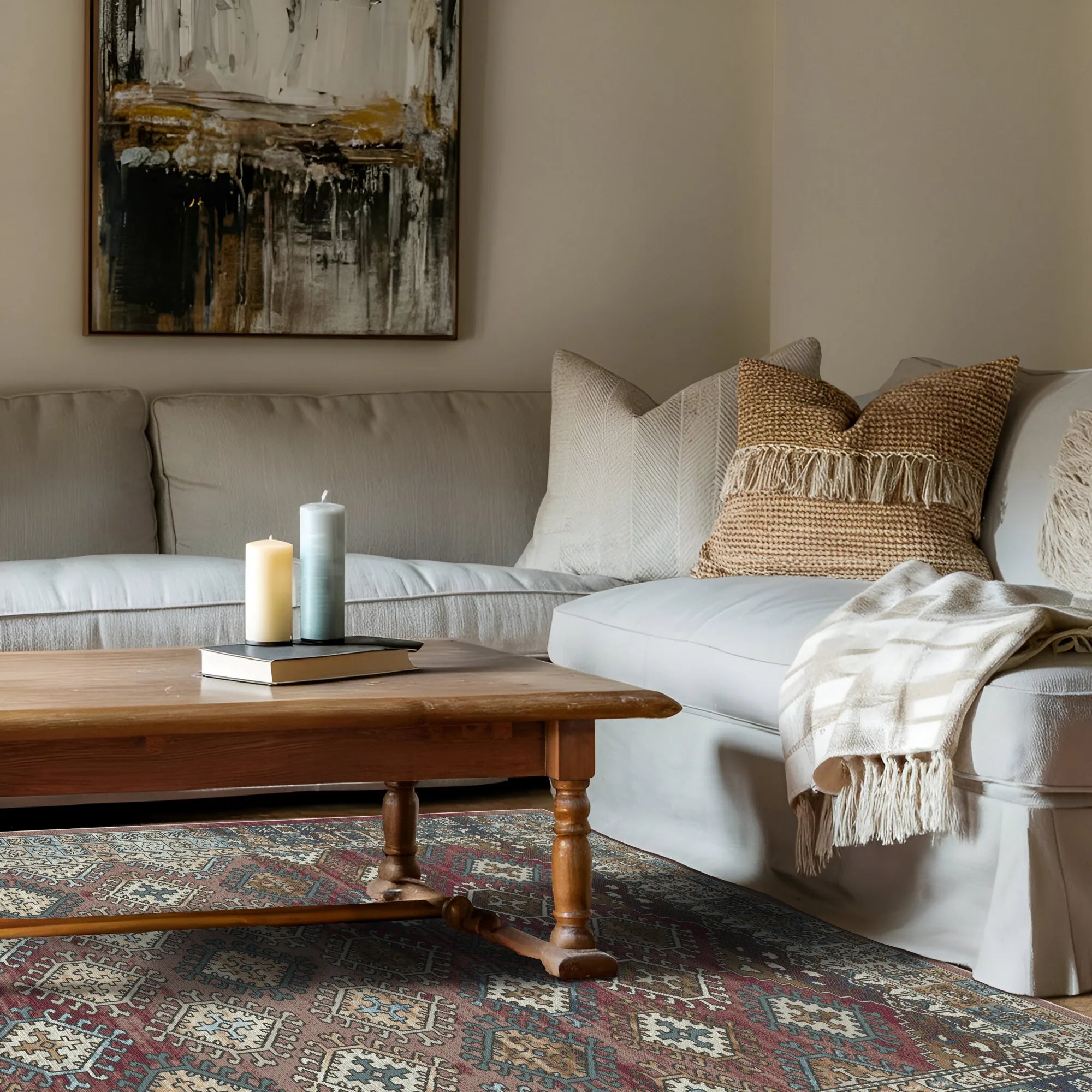 Siena Rost Stammesteppich