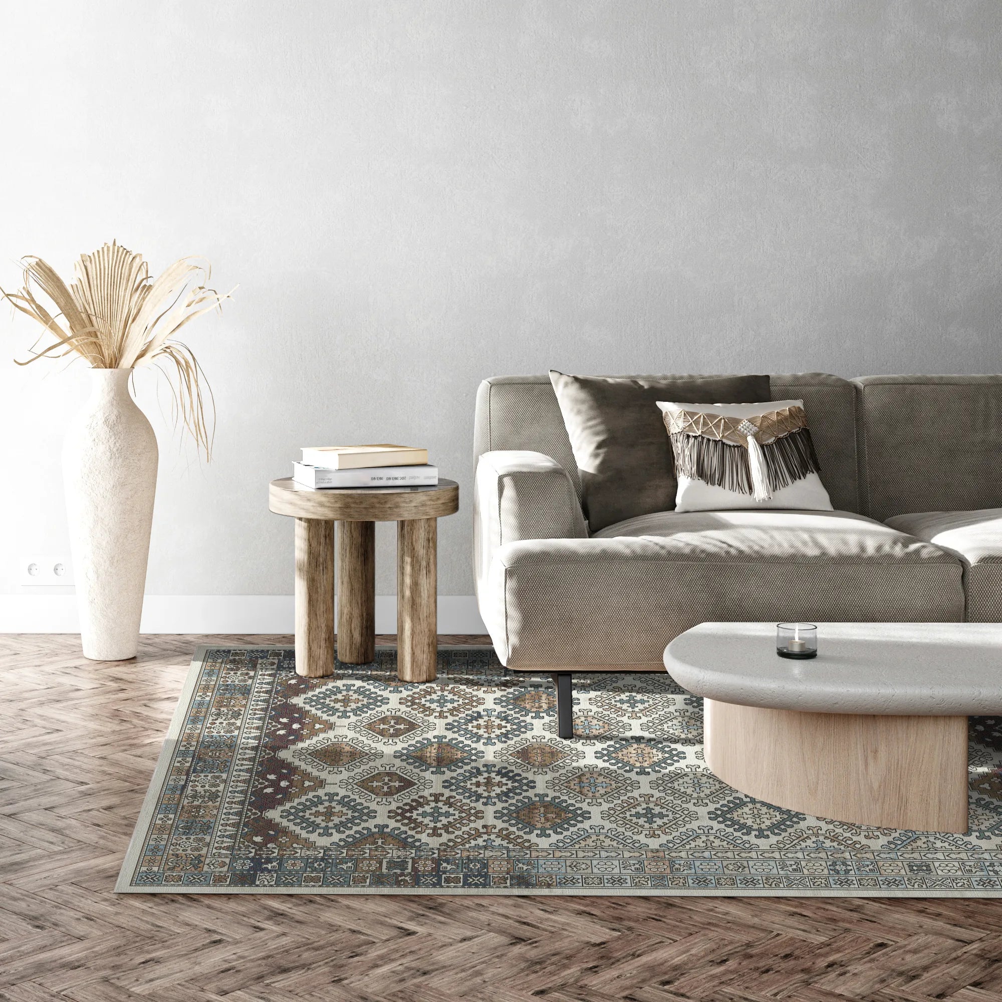 Waschbarer Teppich Palmyra Elfenbein