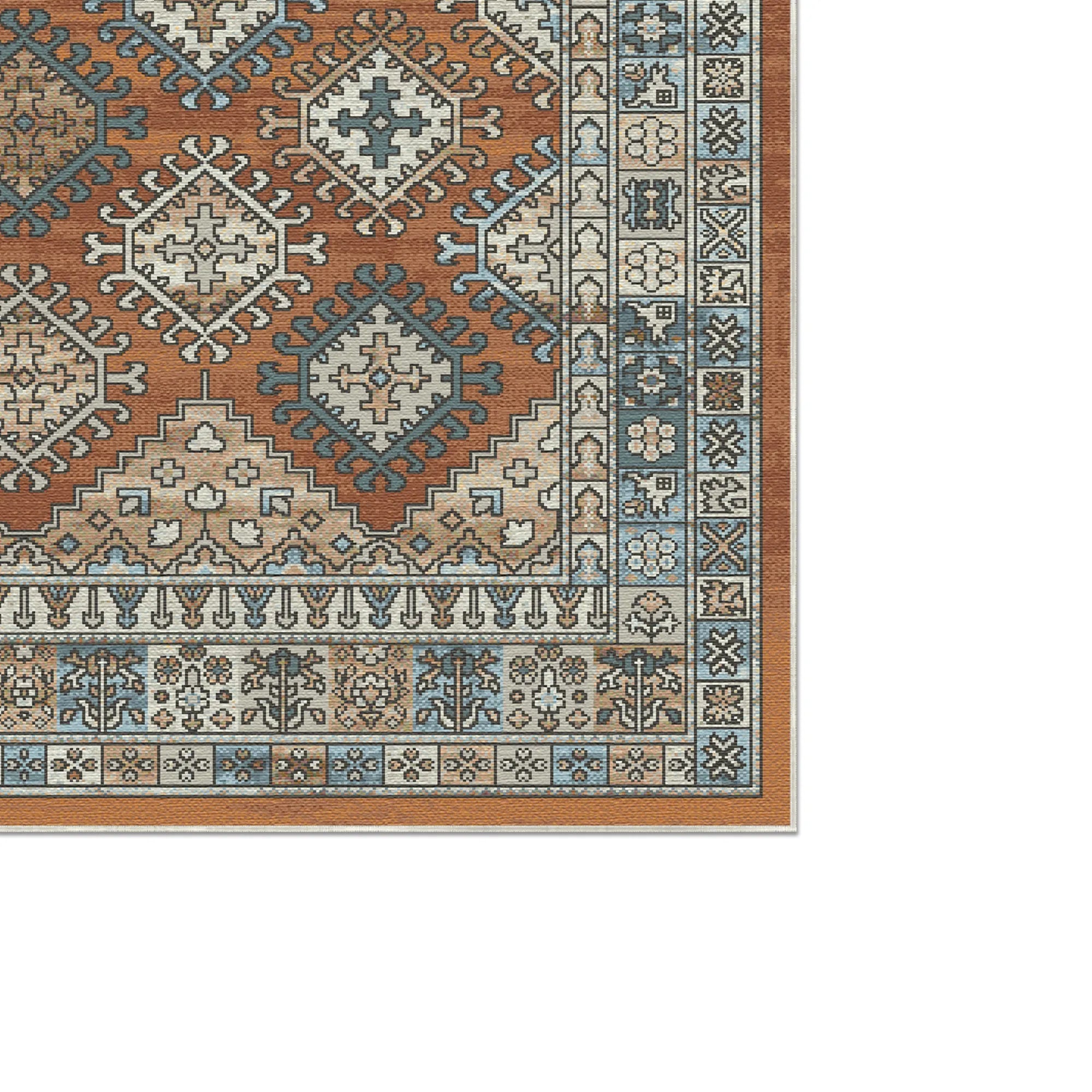 Petra Orangefarbener Stammesteppich