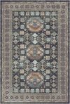 Isfahan Mitternacht Waschbarer Teppich Anthrazit