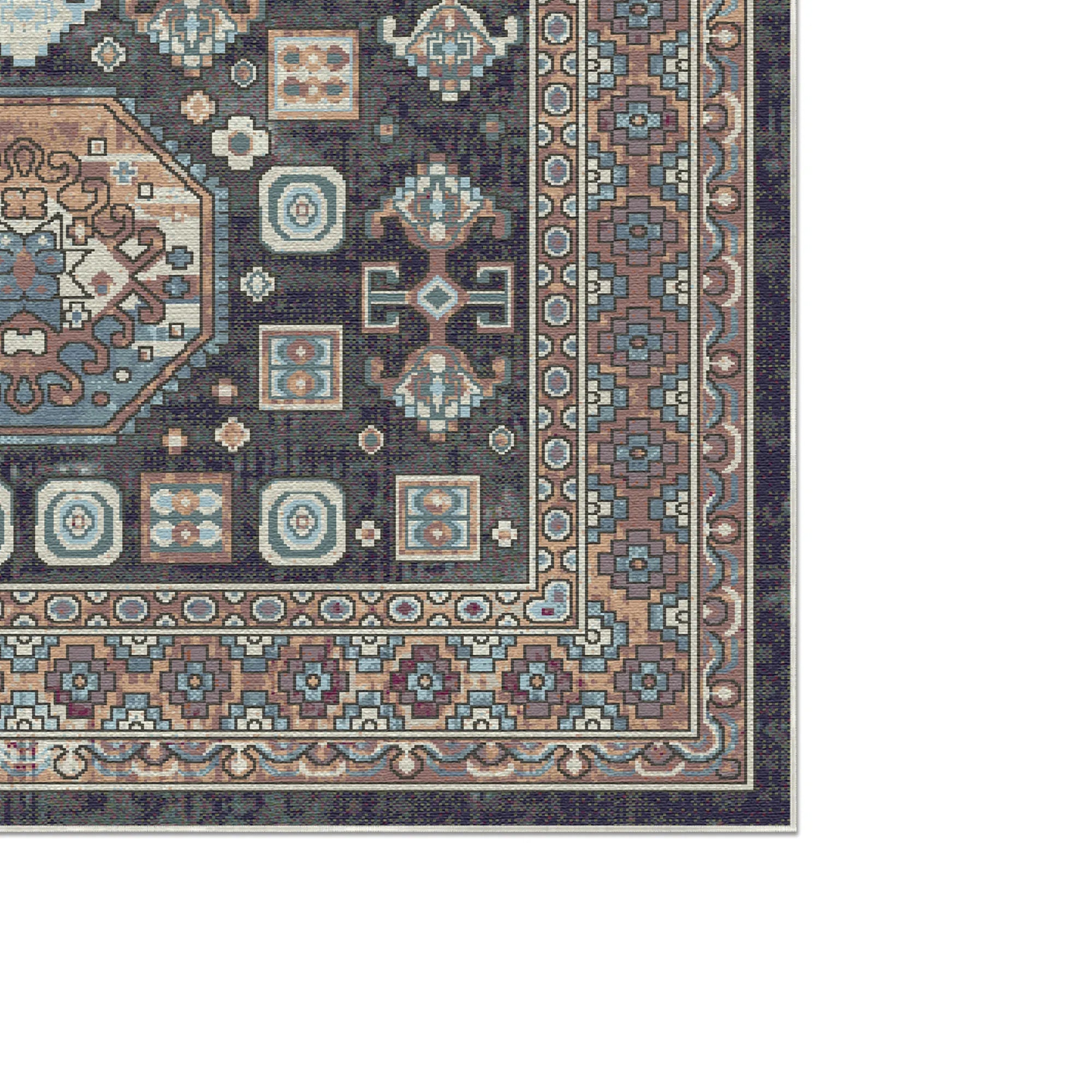 Isfahan Mitternacht Waschbarer Teppich