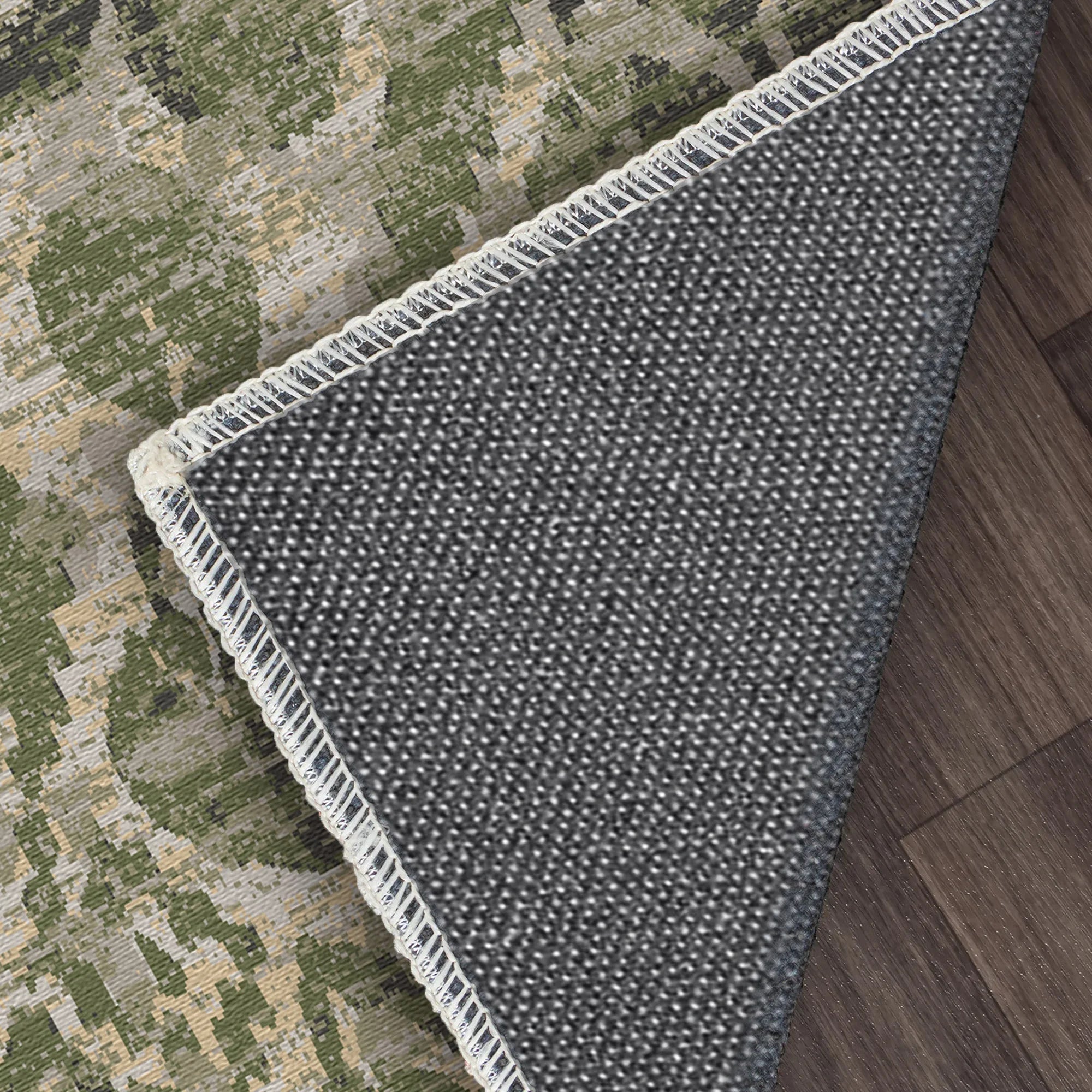 Galway Salbei Ikat Waschbarer Teppich
