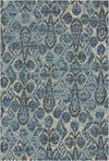 Dubrovnik Blau Ikat Teppich Blau