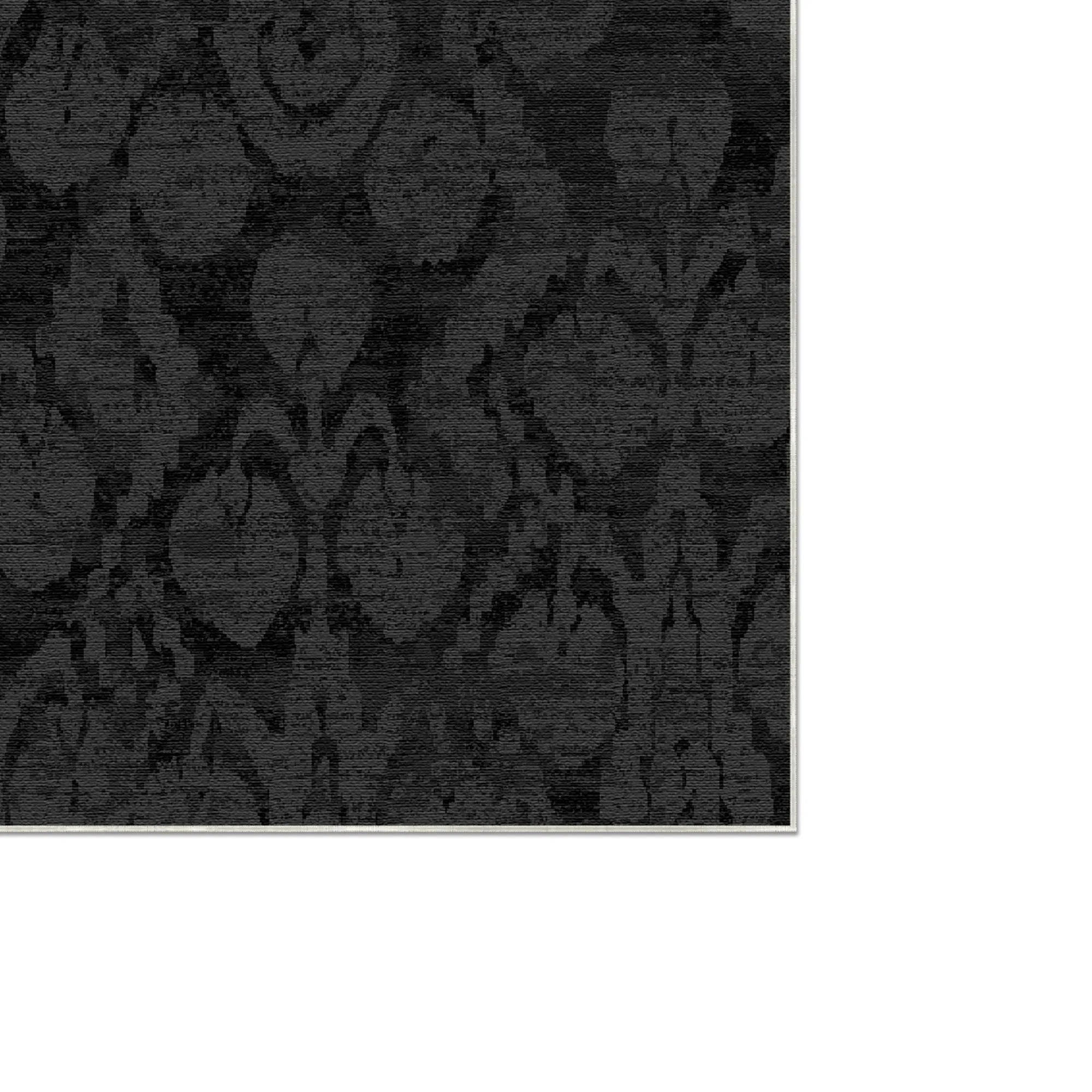 Mitternacht Schatten Ikat Teppich
