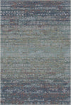 Island Silber Abstrakter Tribal Teppich Hellblau