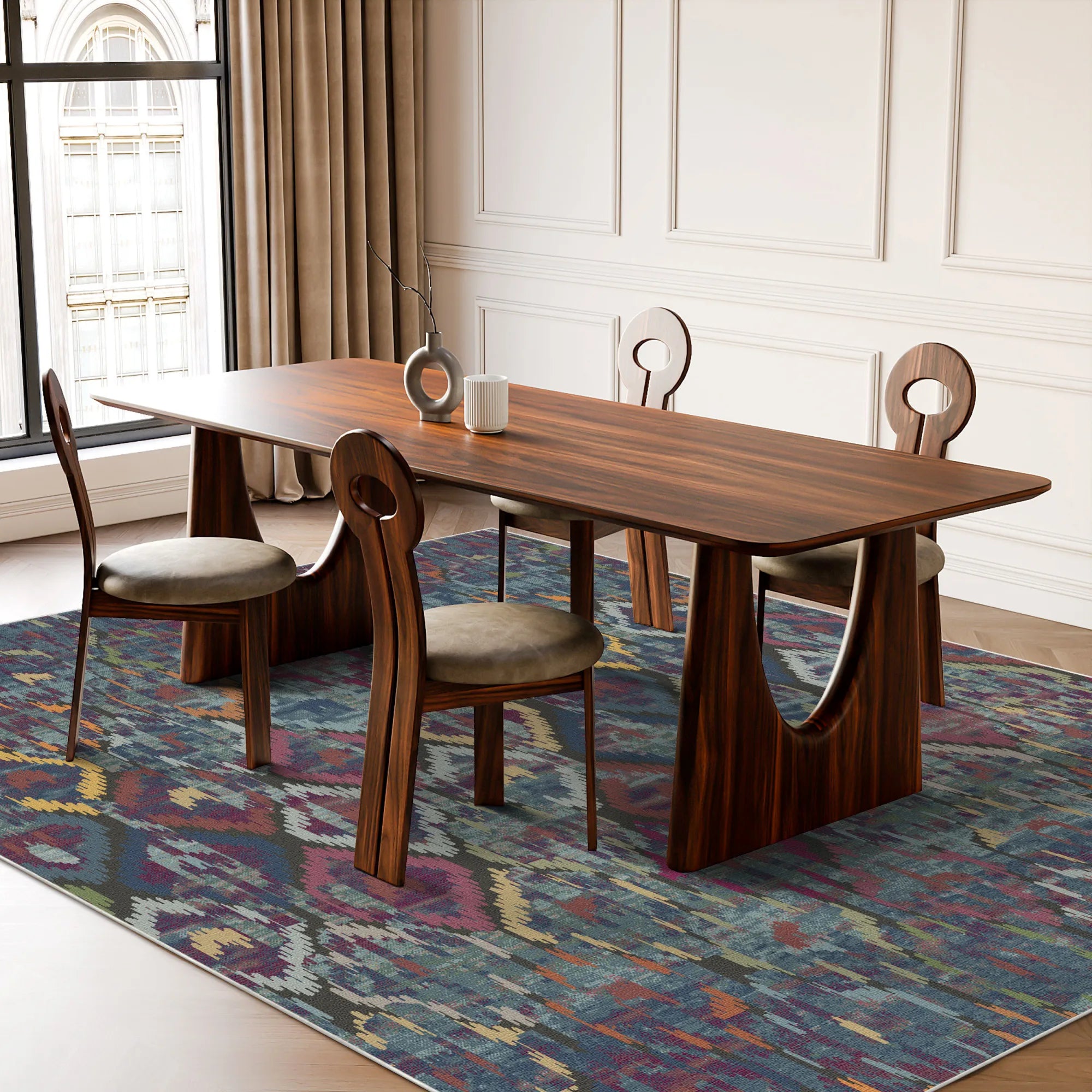 Marrakesch Saphir Ikat Teppich