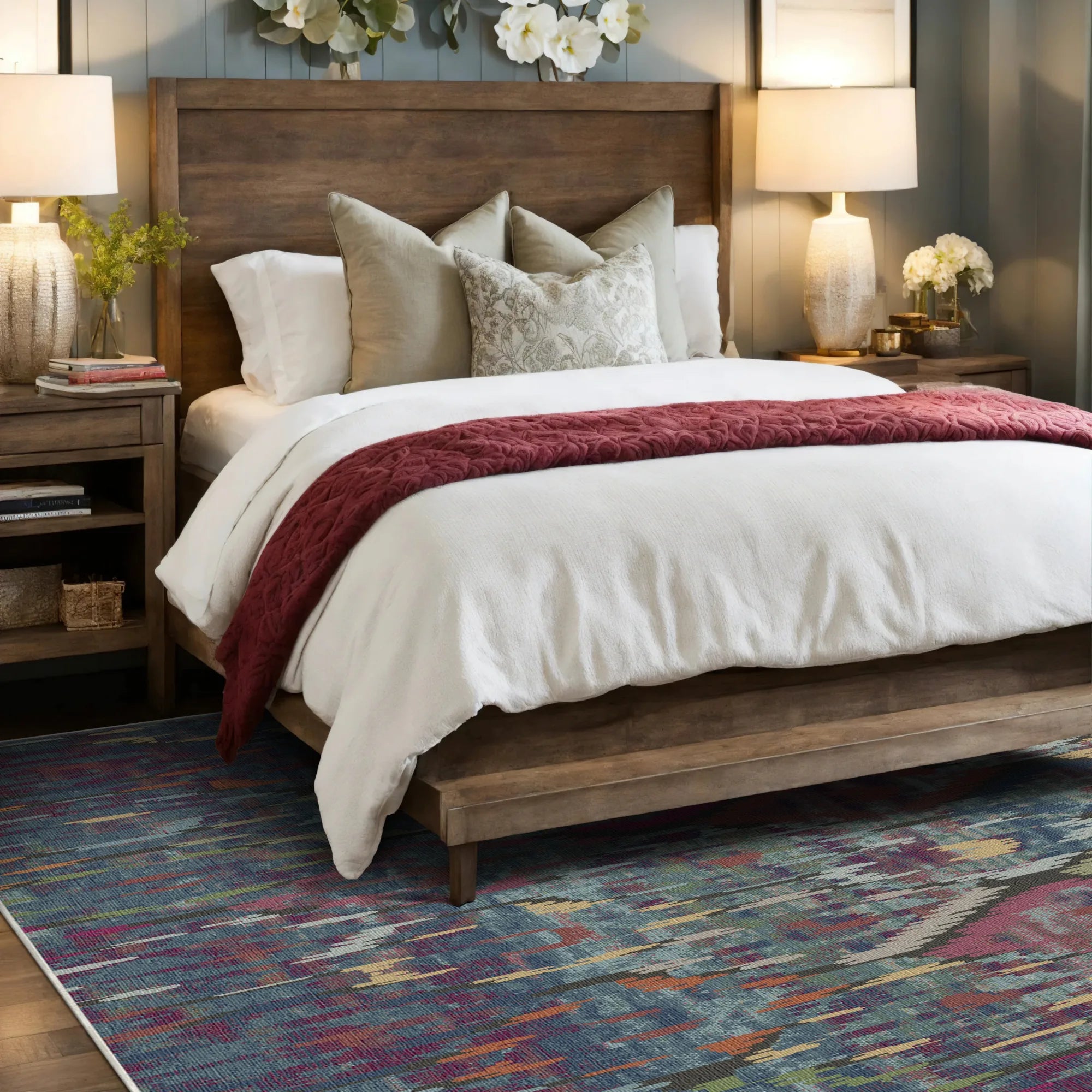 Marrakesch Saphir Ikat Teppich