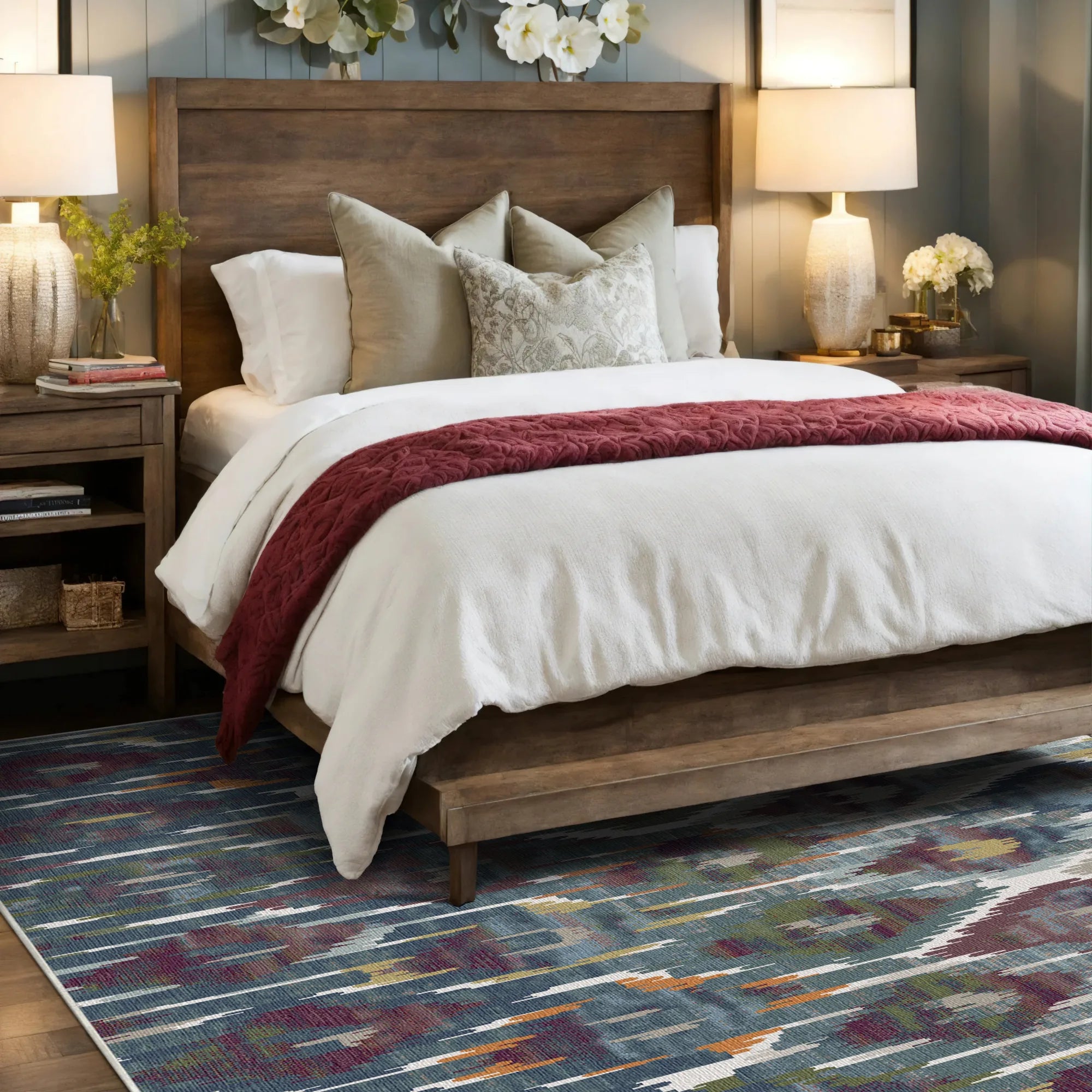 Casablanca Elfenbein Ikat Teppich