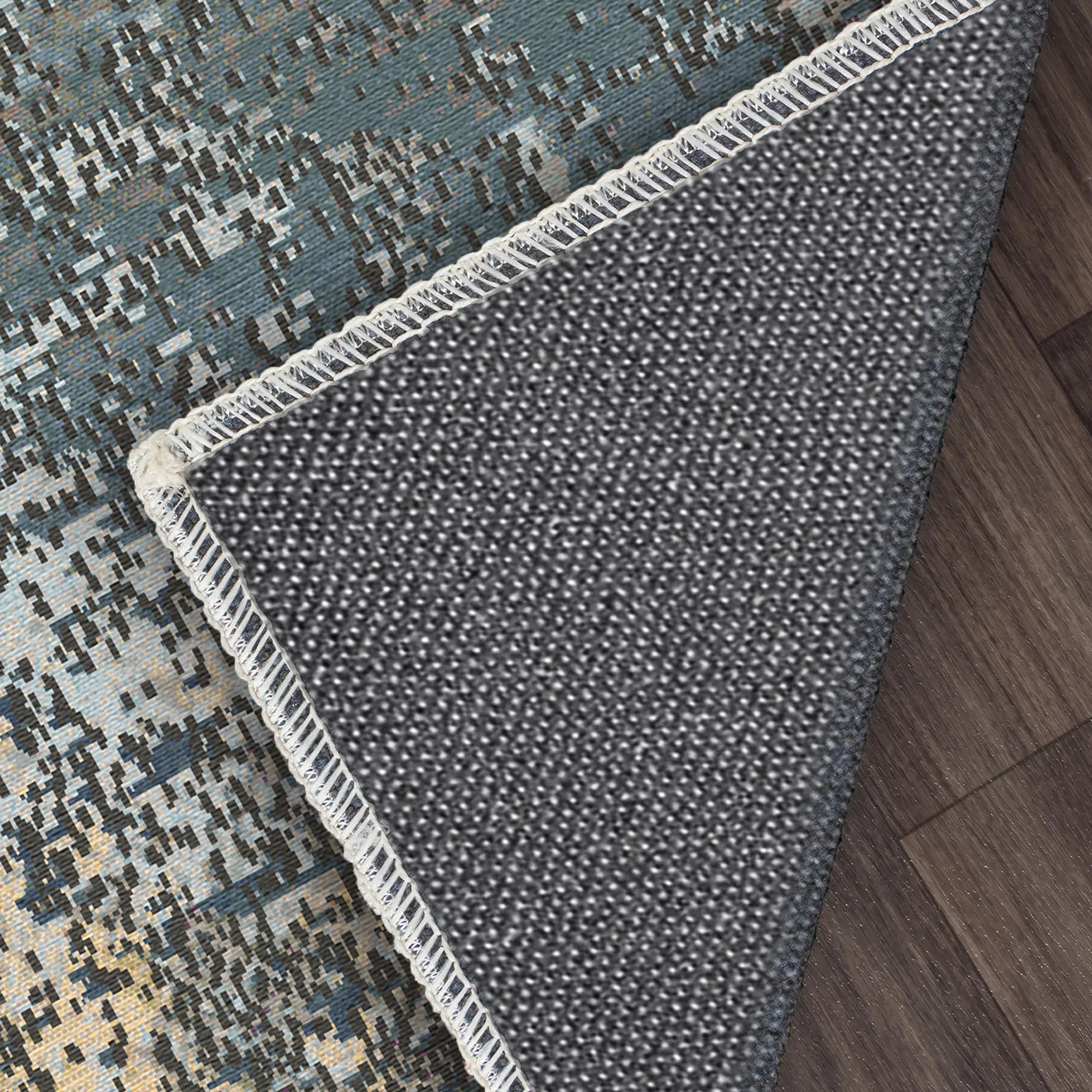 Mariana Deep Blue Abstrakter Teppich