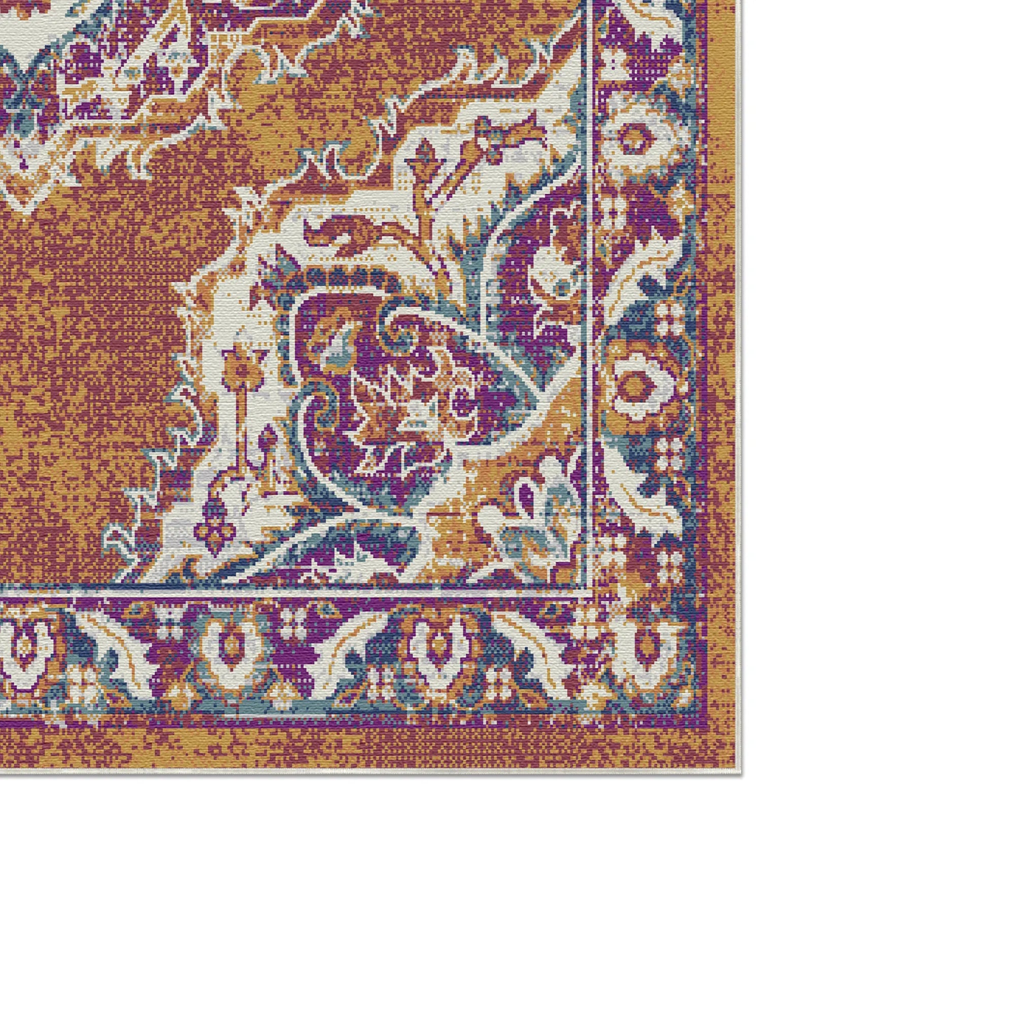 Amber Palace Traditioneller Medaillon Teppich