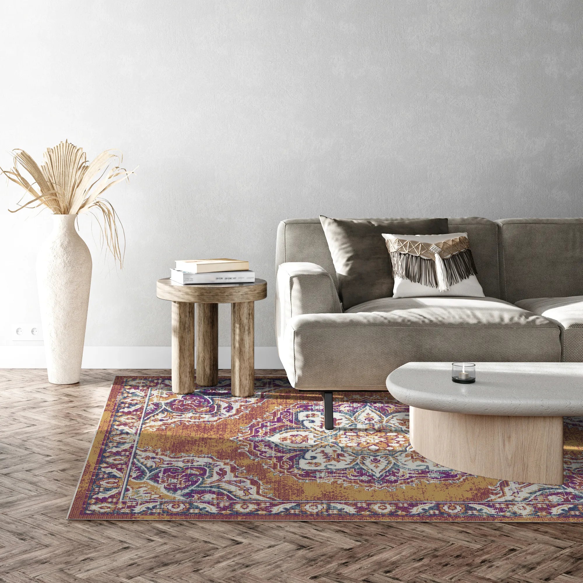 Amber Palace Traditioneller Medaillon Teppich