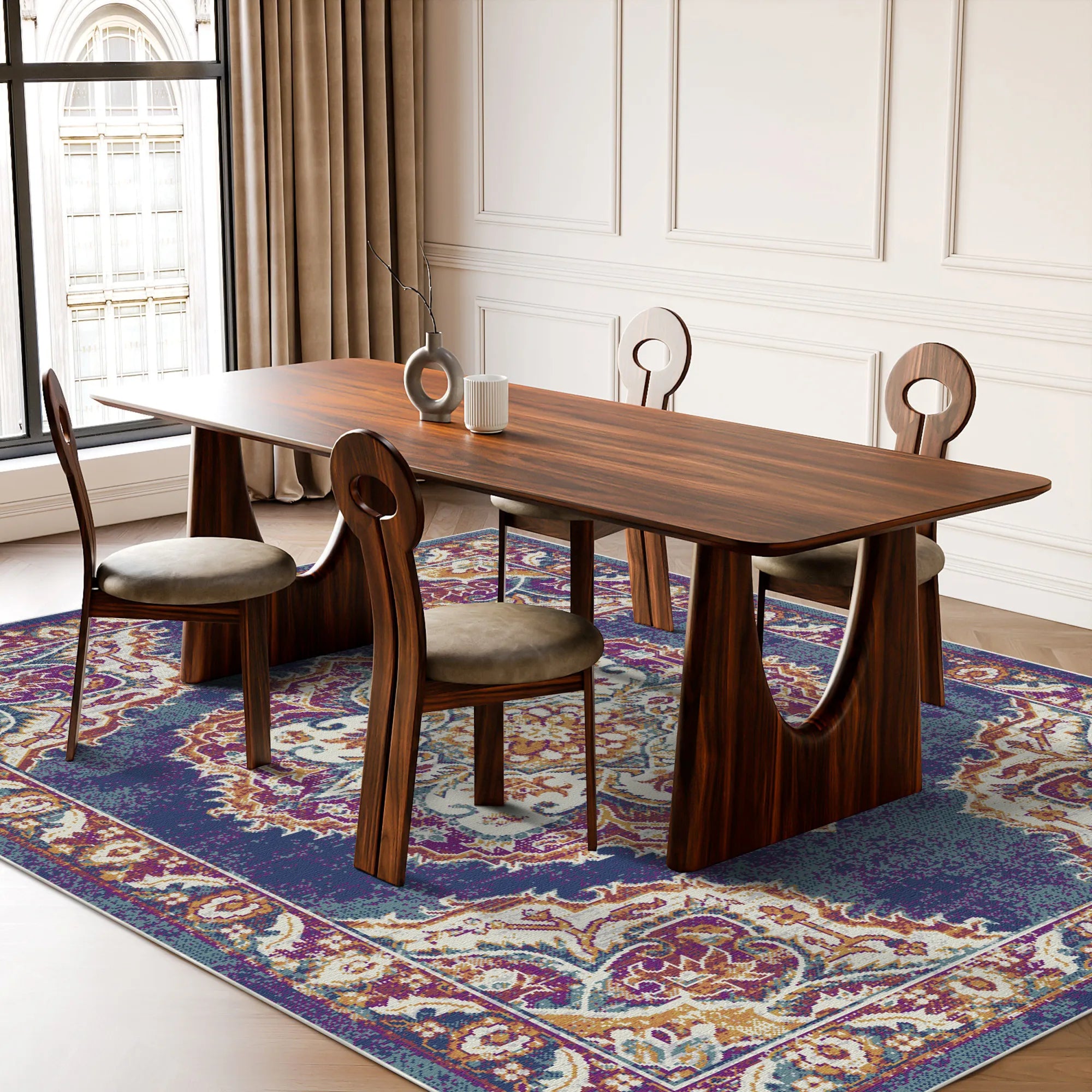 Isfahan Plum Heritage Teppich