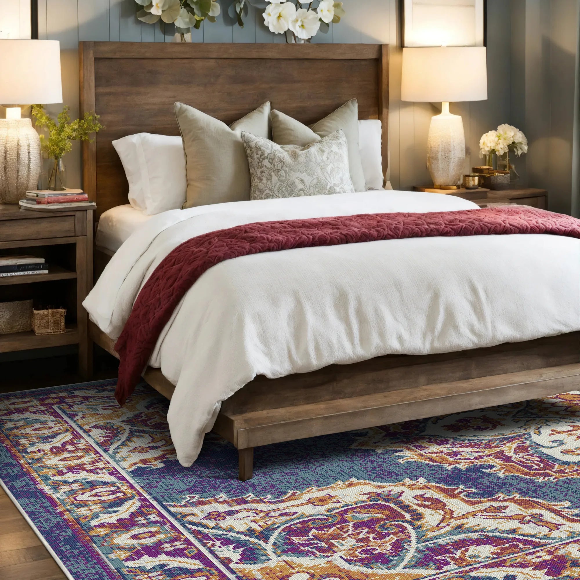 Isfahan Plum Heritage Teppich