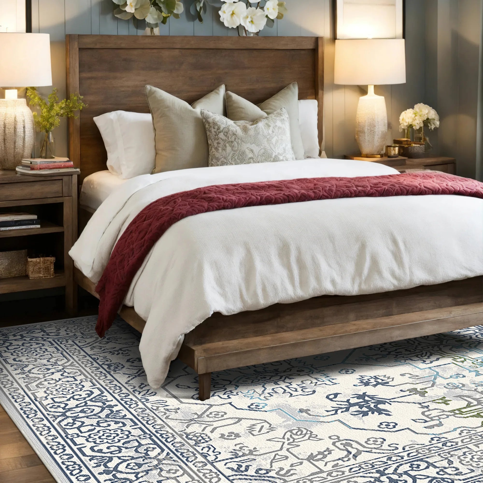 Stockholm Azure Heritage Teppich