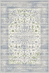 Olympus Garden Floral Waschbarer Teppich Olivgrün