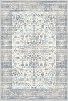 Olympus Sky Floral Waschbarer Teppich Hellblau