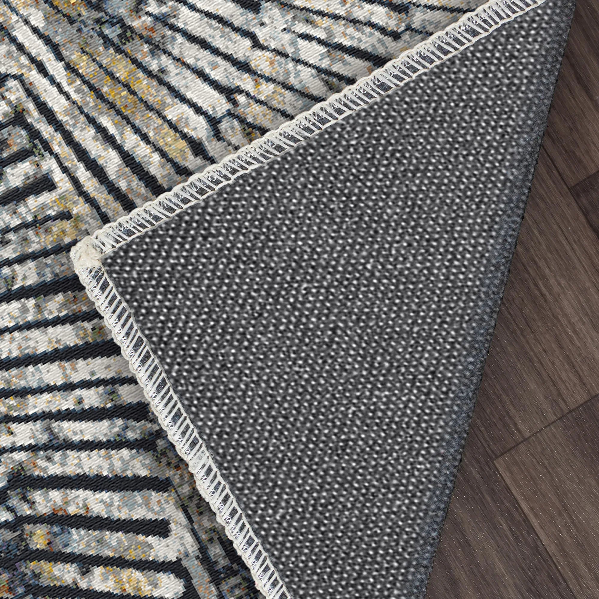 Moderner Abstrakter Radialer Mosaikteppich