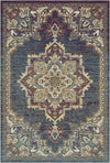 Petra Midnight Traditioneller Medaillon Teppich Mehrfarbig