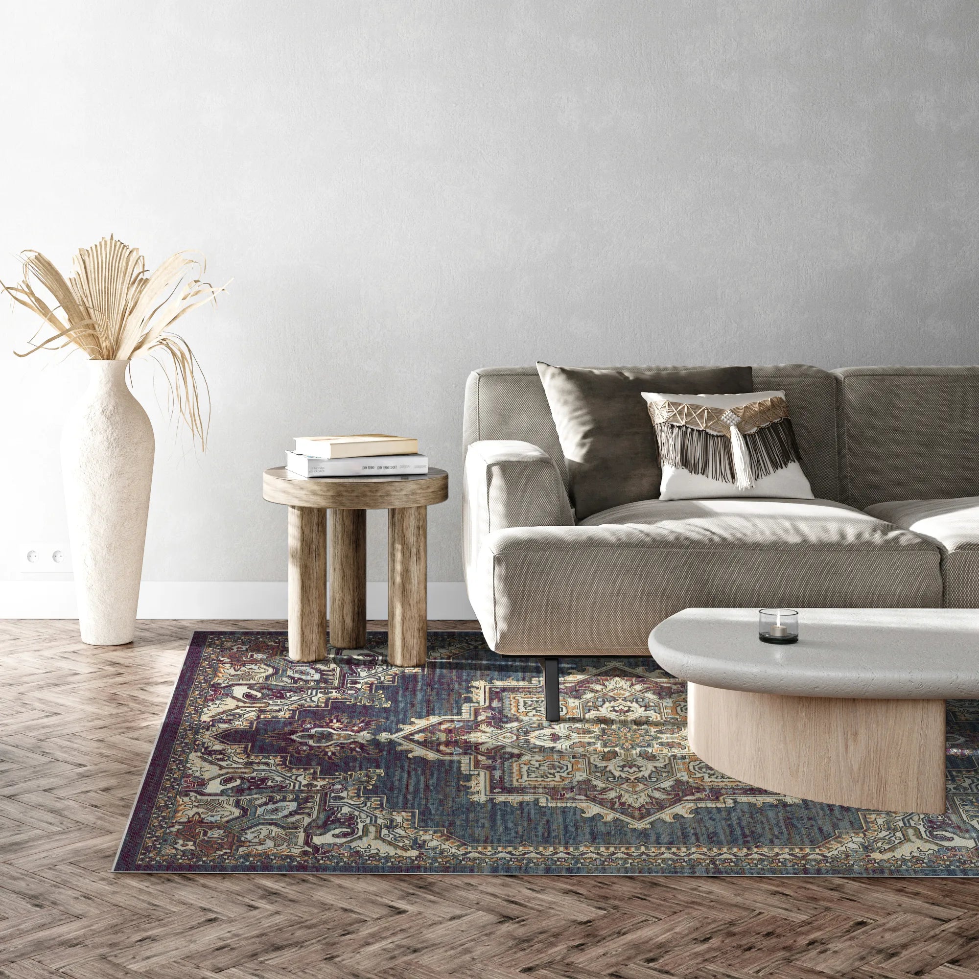 Petra Midnight Traditioneller Medaillon Teppich