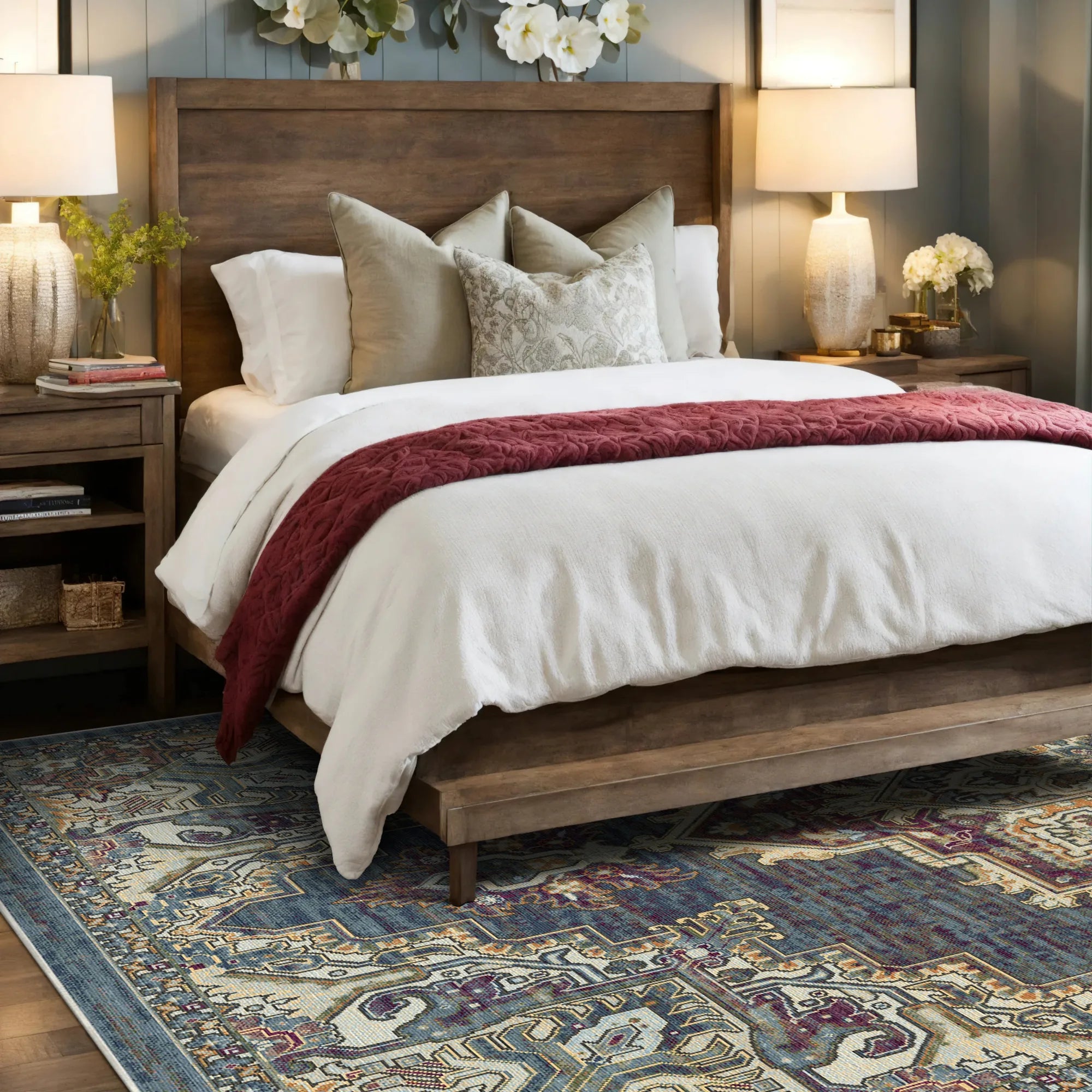 Petra Midnight Traditioneller Medaillon Teppich