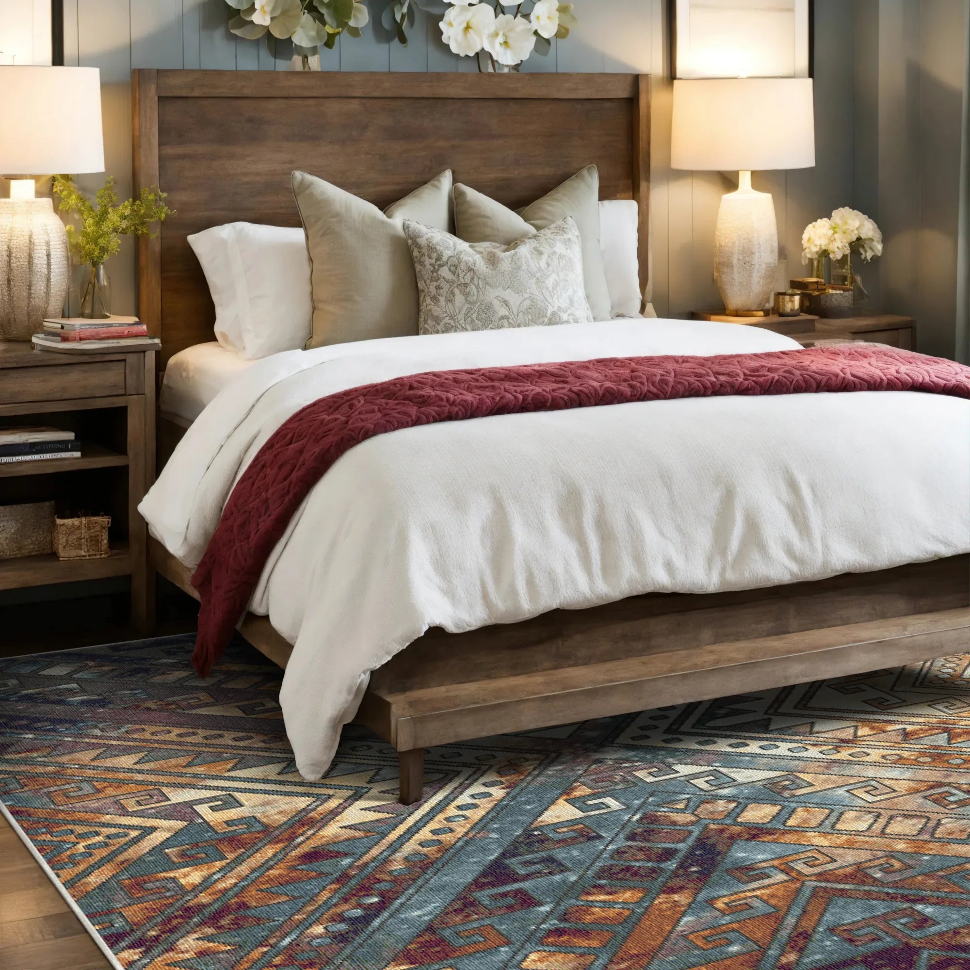 Geometrischer Tribal Teppich Sahara Prismatic