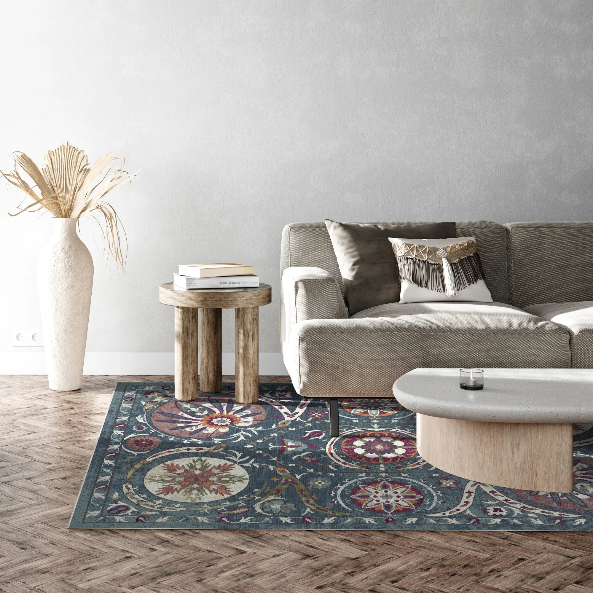 Bukhara Sky Exotic Medallion Teppich