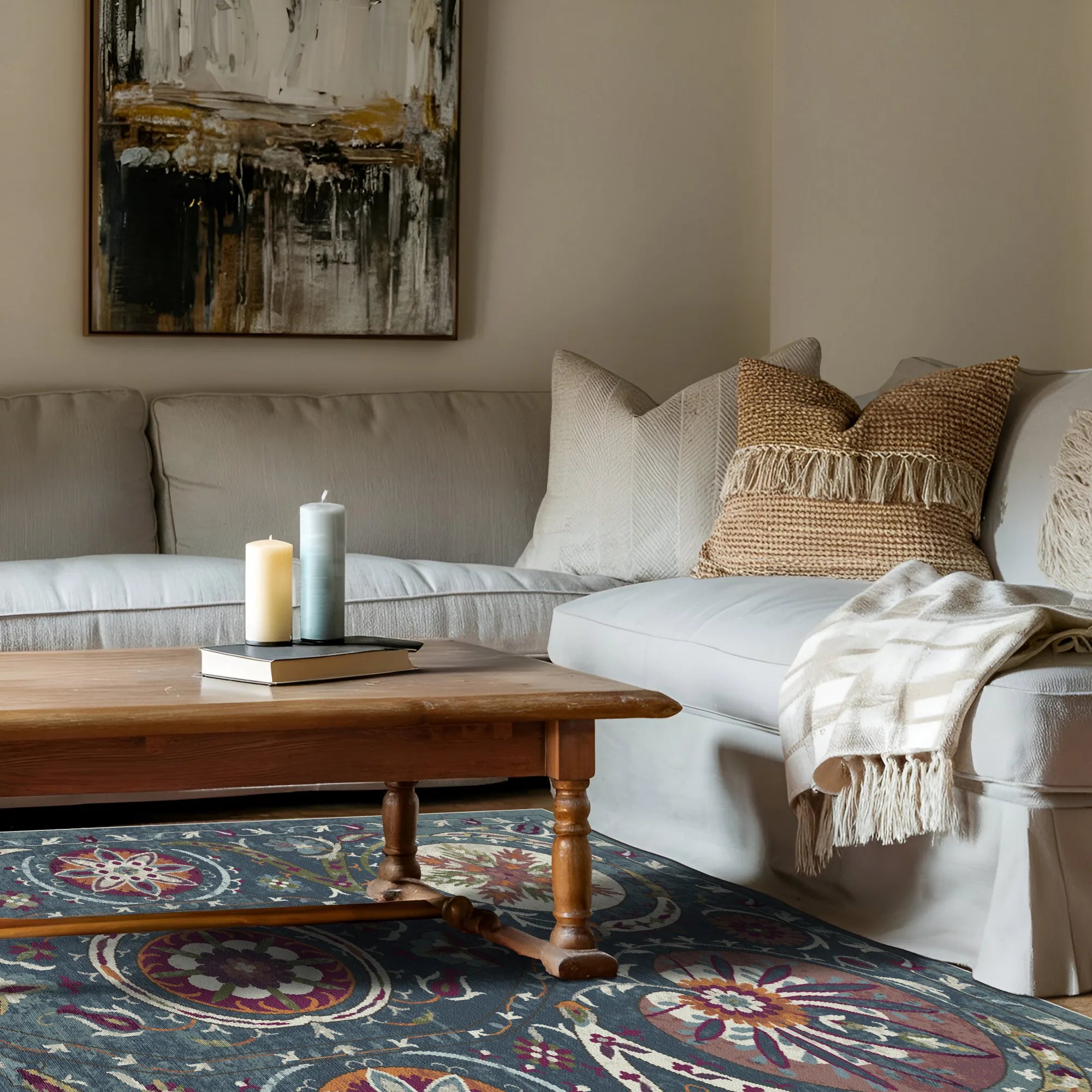 Bukhara Sky Exotic Medallion Teppich